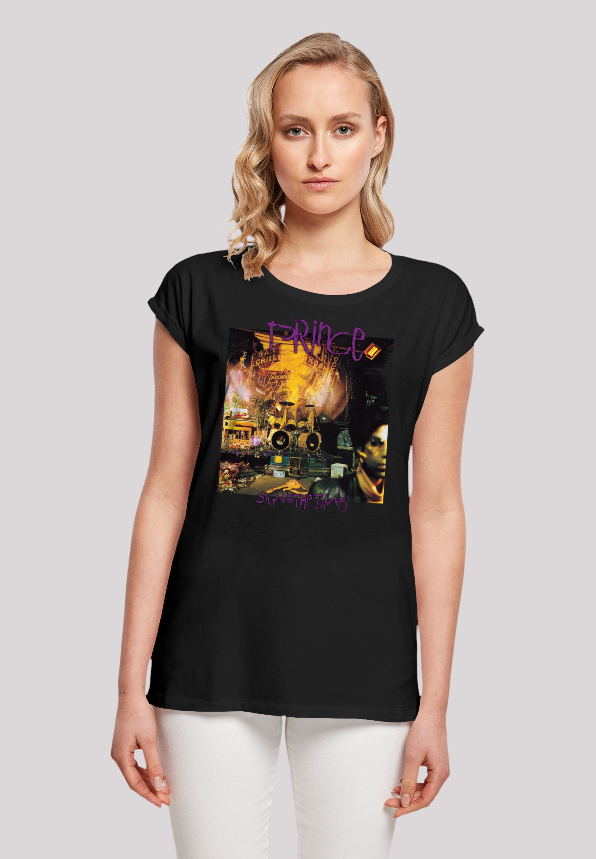 F4NT4STIC T-Shirt »Prince Musik Sign O\' The Times«, Premium Qualität, Rock- Musik, Band | I\'m walking