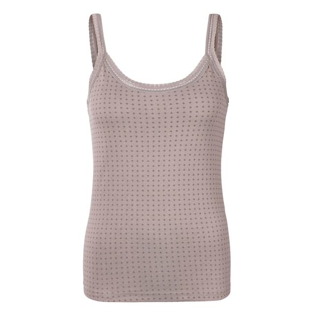 LASCANA Unterhemd, (Packung, 2 St., 2er-Pack), aus elastischer Baumwolle, weiche  Spitze, Spaghettiträger-Top & Wäsche auf Rechnung bestellen