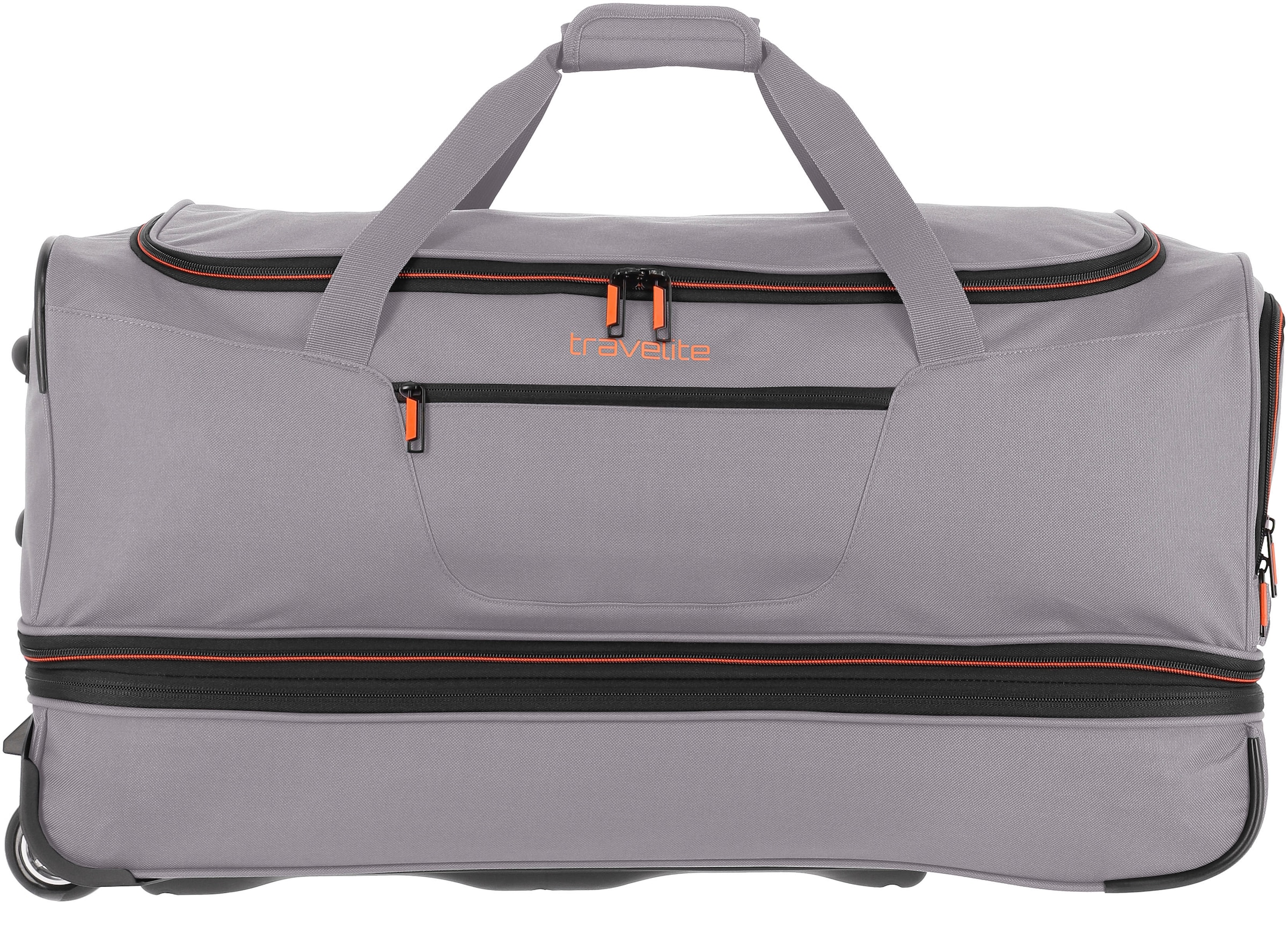 travelite Reisetasche »Basics, 70 cm, grau/orange«, mit Trolleyfunktion und  Volumenerweiterung online kaufen | I'm walking