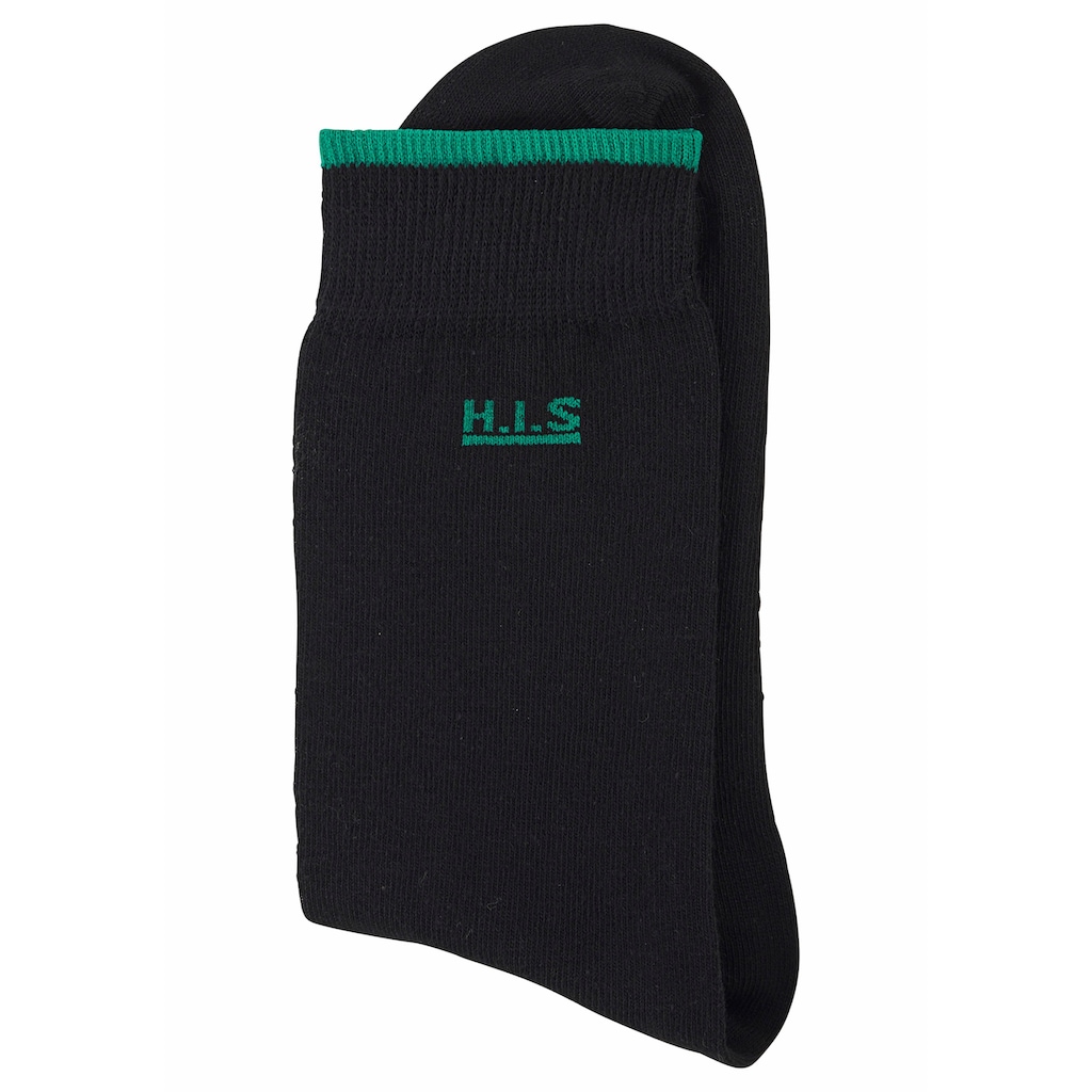 H.I.S Socken, (7 Paar), mit farbigen Bündchen