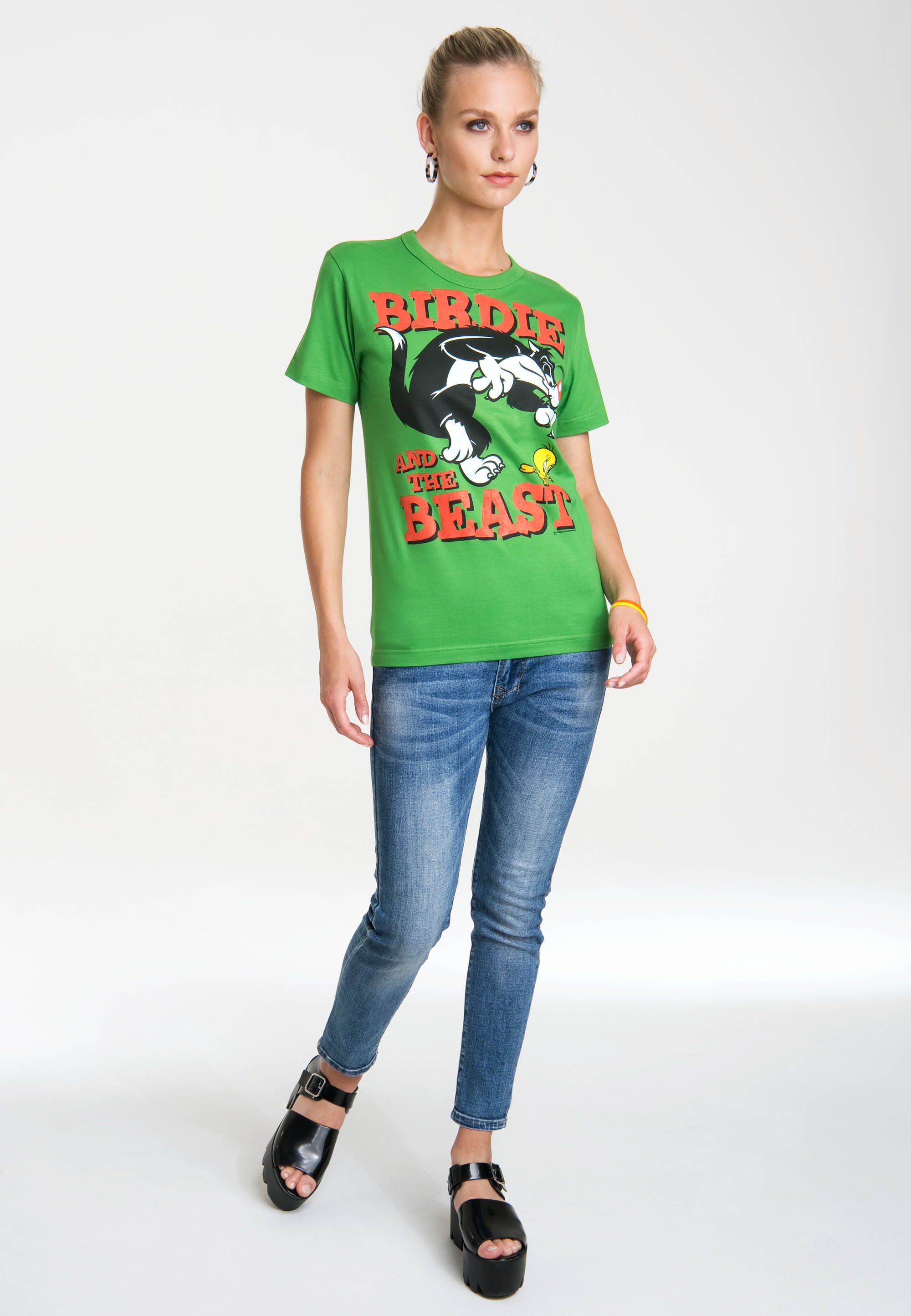 Sylvester »Looney T-Shirt LOGOSHIRT shoppen Print – Tunes & mit Tweety«, lizenziertem