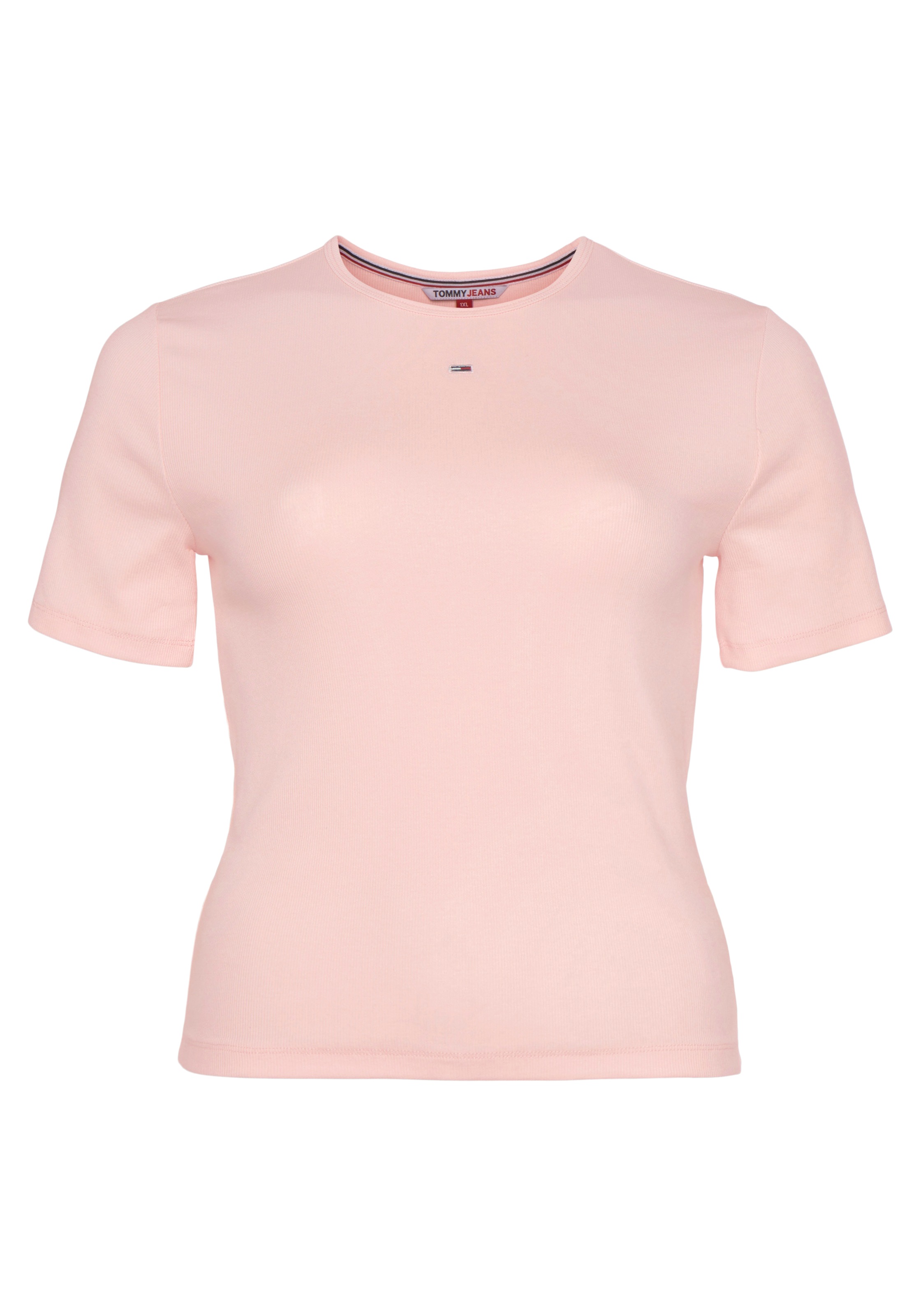 Tommy Jeans Curve Rundhalsshirt »TJW CRV BBY ESSENTIAL RIB SS«, (1 tlg.), mit Tommy... kaufen