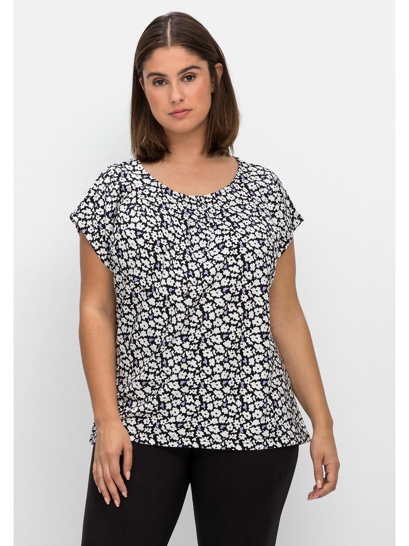 Sheego T-Shirt »Große I\'m mit und Größen«, | Falten gelegten kaufen walking Alloverdruck