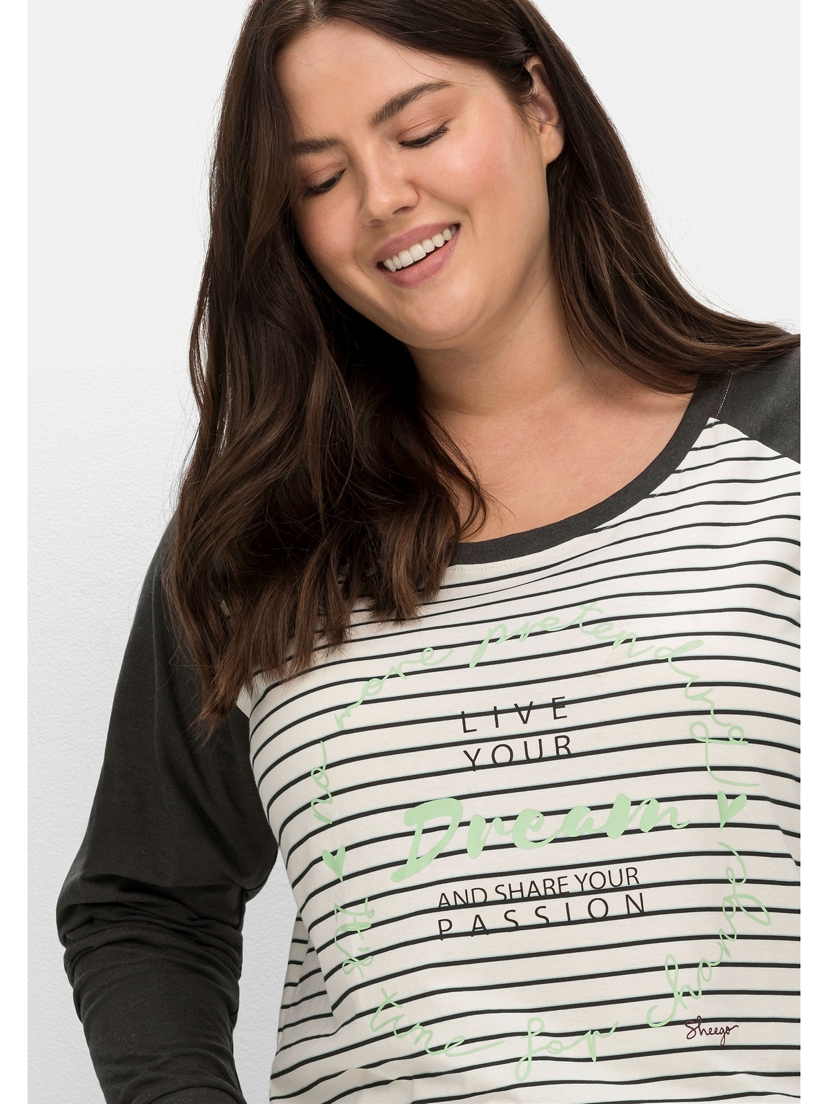 Sheego Pyjama »Große Größen«, (Set), und Baumwollmix bestellen aus Wäsche auf Shirt & mit Rechnung Hose