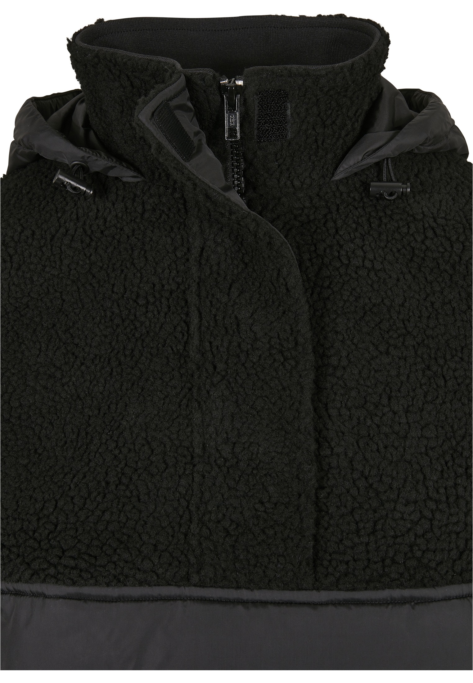 URBAN CLASSICS Winterjacke »Damen St.), online Ladies Jacket«, Pull (1 Mix Over mit Sherpa Kapuze