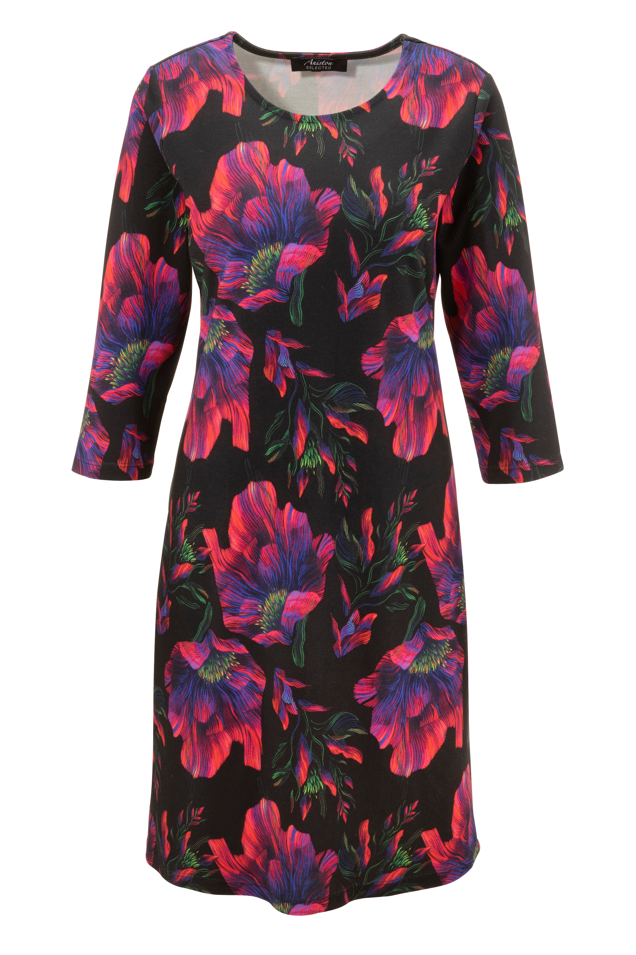 Aniston SELECTED kaufen mit Knallfarben in Jerseykleid, Blumendruck
