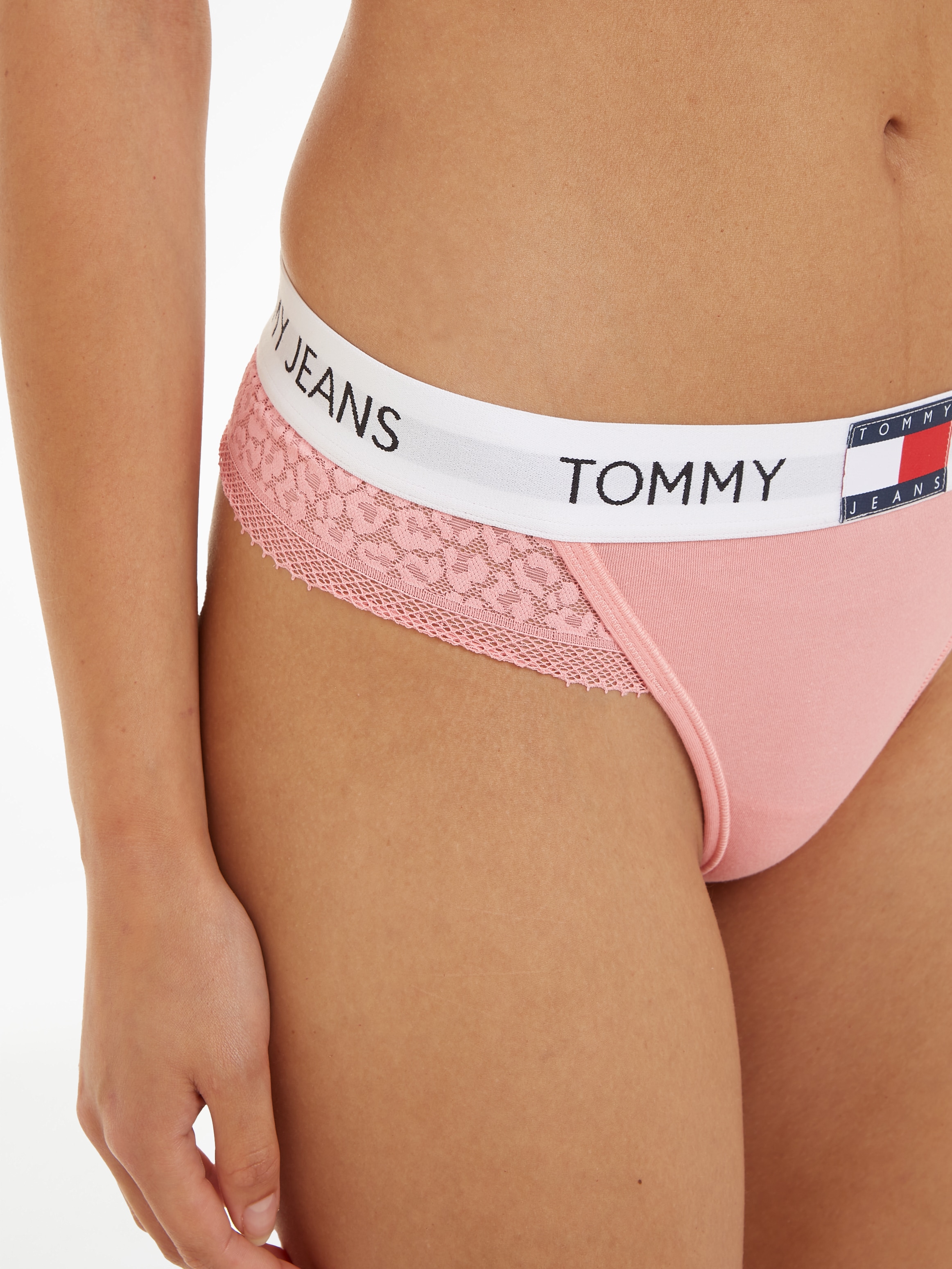 Tommy Hilfiger Underwear String »THONG«, mit Spitze & Tommy Hilfiger  Logo-Elastikbund online kaufen | I'm walking