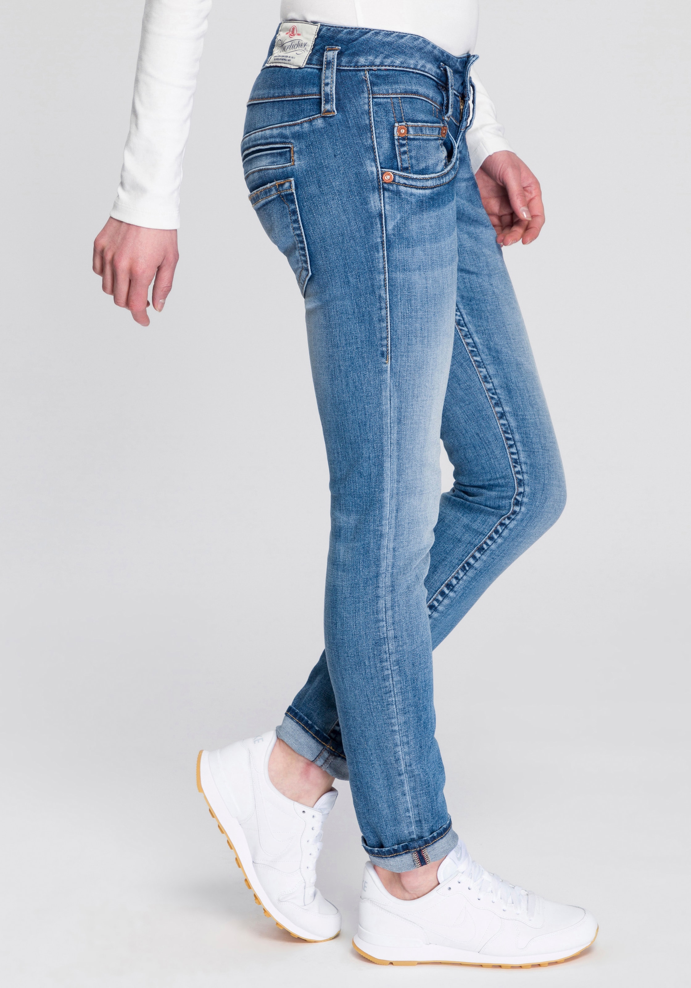 Technology I\'m Slim-fit-Jeans Herrlicher SLIM | »PITCH Kitotex umweltfreundlich ORGANIC«, dank walking bestellen