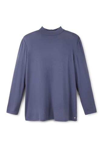Sheego Langarmshirt »Langarmshirt«, mit Stehkragen und Knopfleiste hinten kaufen