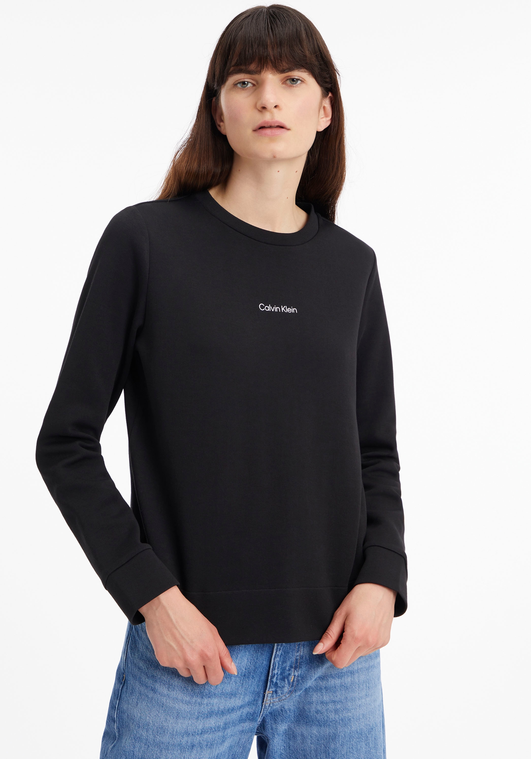Calvin Klein LOGO »MICRO I\'m SWEATSHIRT«, Sweatshirt Rundhalsausschnitt ESS mit | shoppen walking