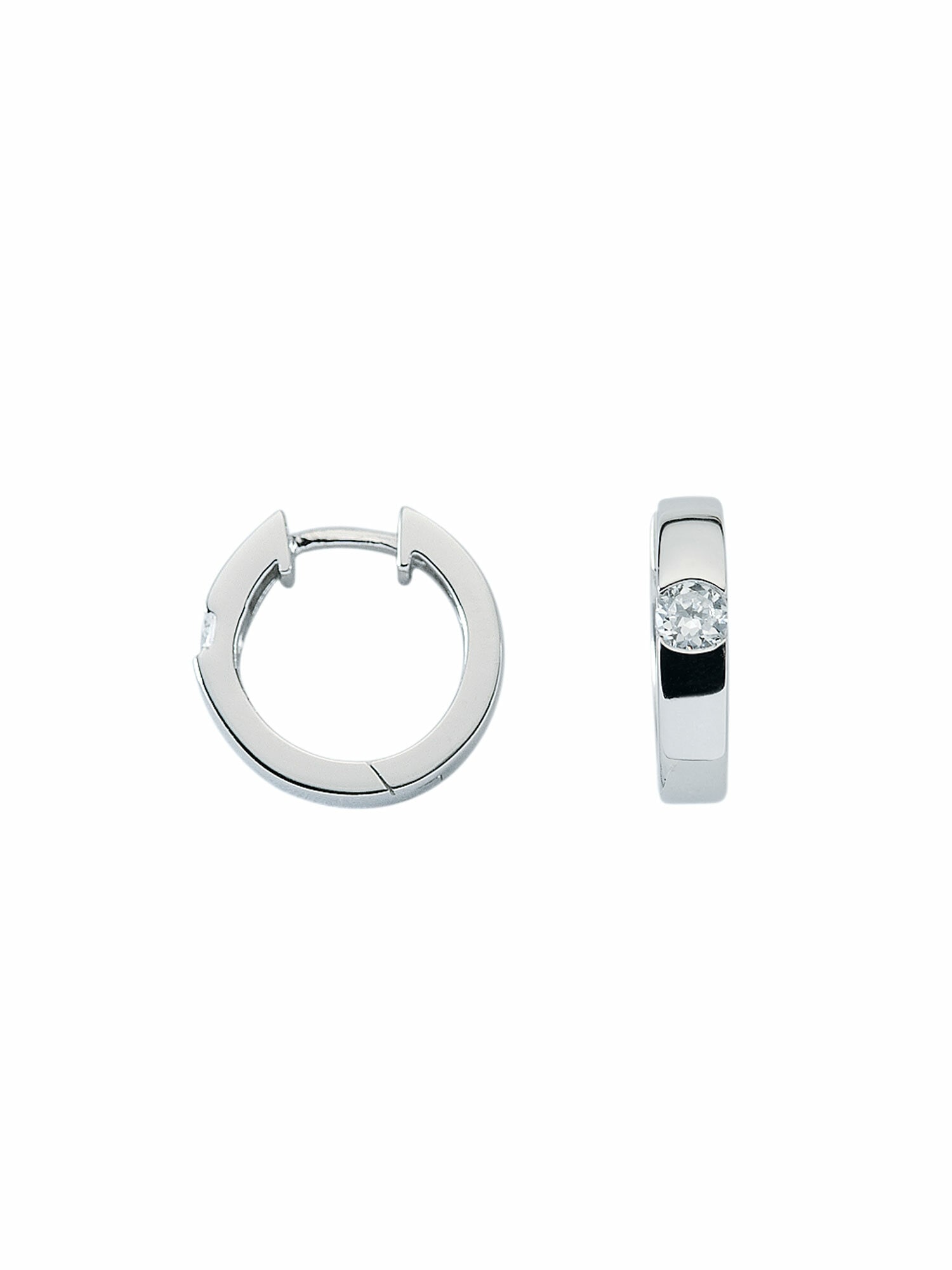 Adelia´s Paar Ohrhänger »925 Silber Ohrringe Creolen mit Zirkonia Ø 15,6  mm«, mit Zirkonia Silberschmuck für Damen bestellen | I\'m walking