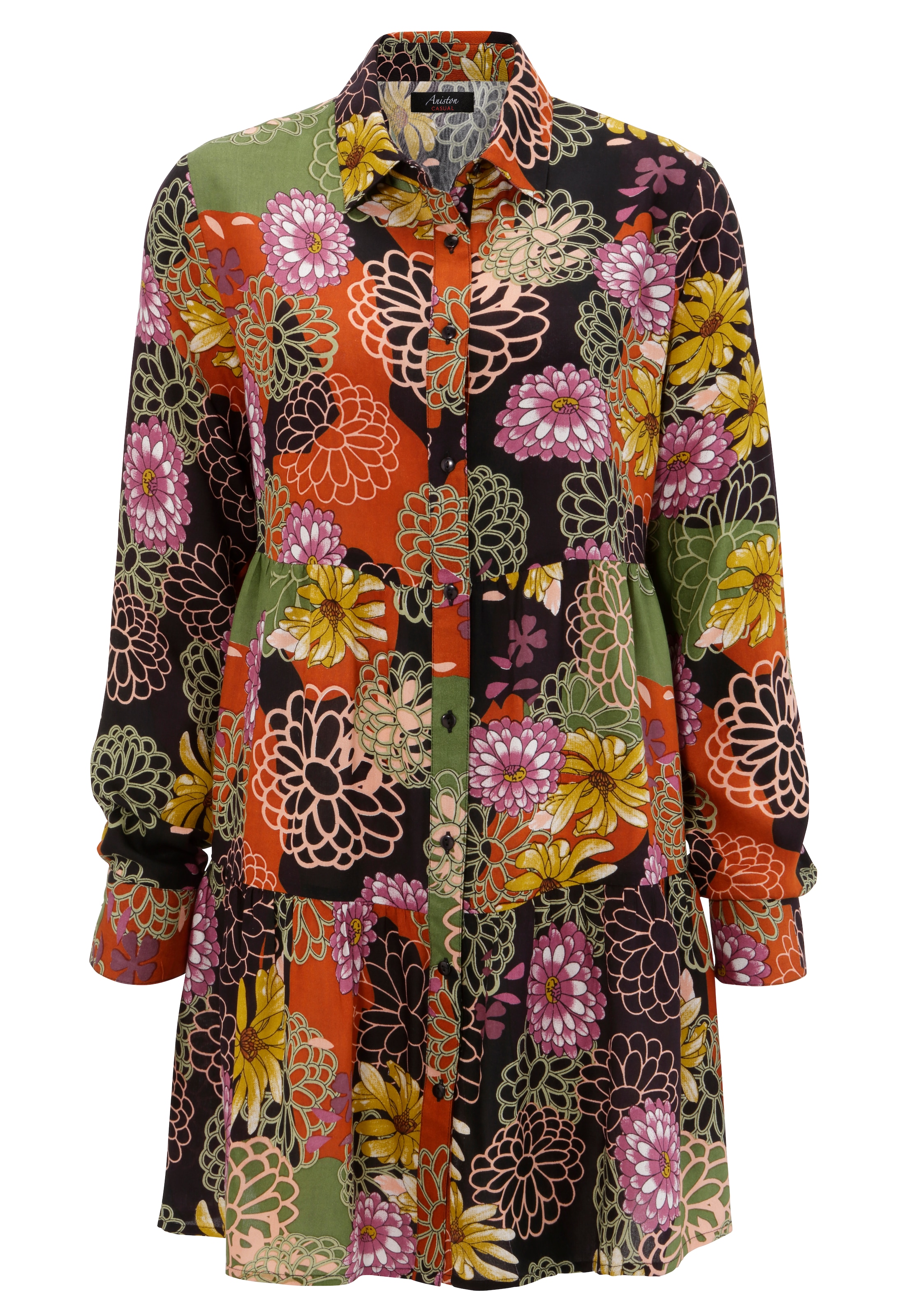 Aniston CASUAL Hemdbluse, mit großflächigem Blütendruck kaufen | I'm walking
