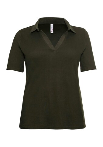 Sheego T-Shirt »Top«, mit Polokragen, leicht tailliert kaufen