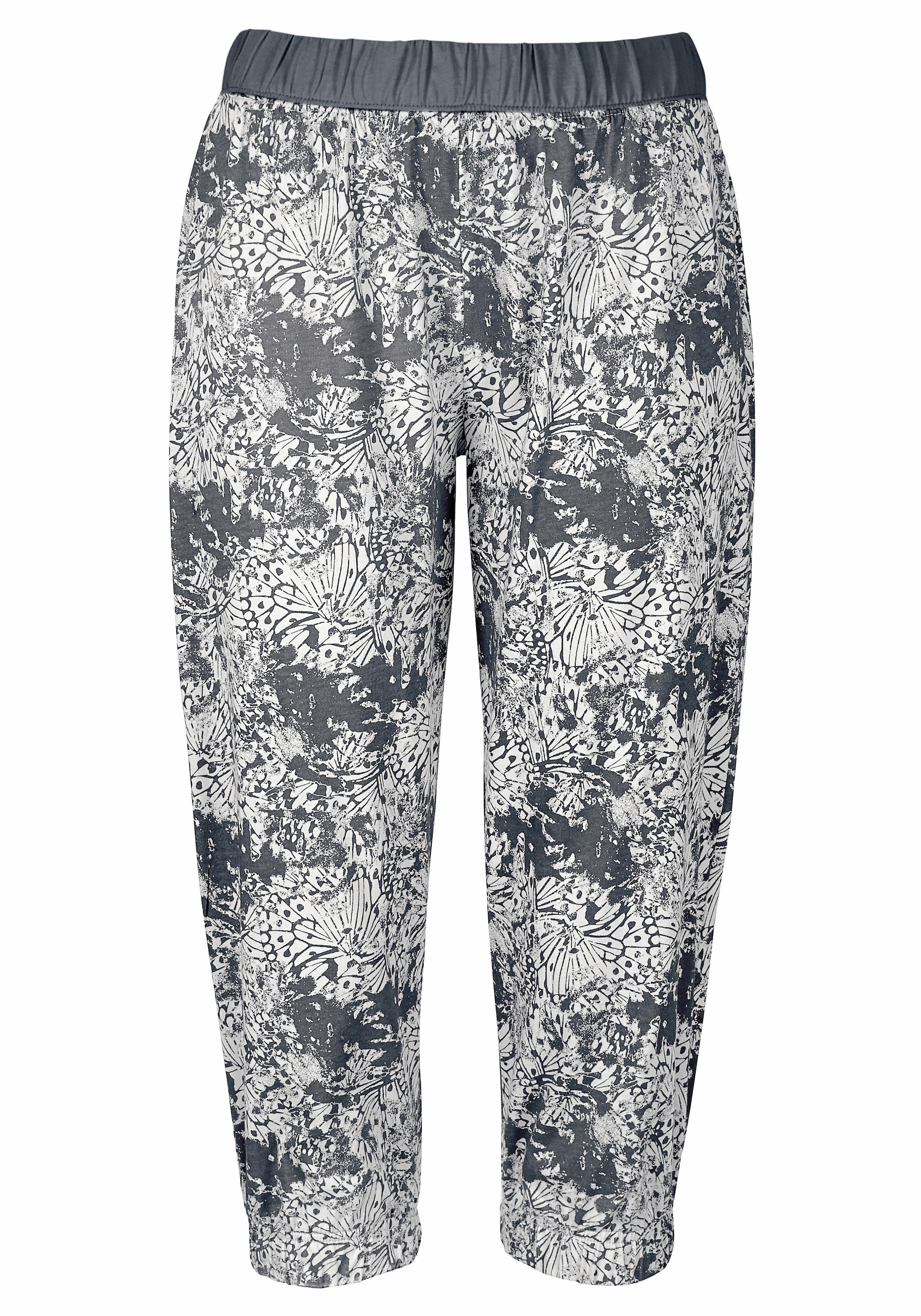 Buffalo Capri-Pyjama, (2 tlg., 1 Stück), mit gemusterter Hose & Wäsche auf  Rechnung bestellen