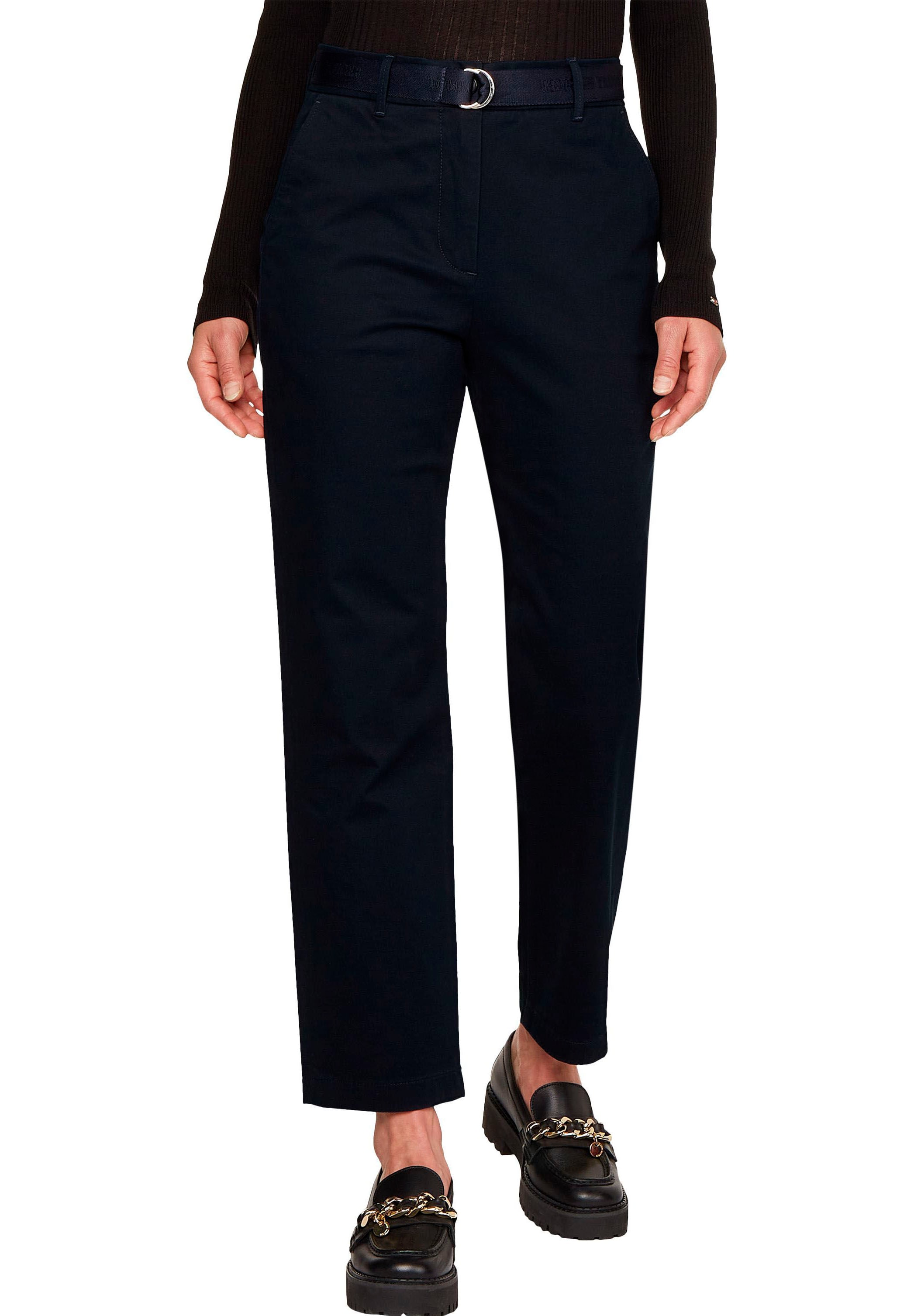 tommy hilfiger -  Anzughose "COTTON STRAIGHT PANT", mit  Markenlabel