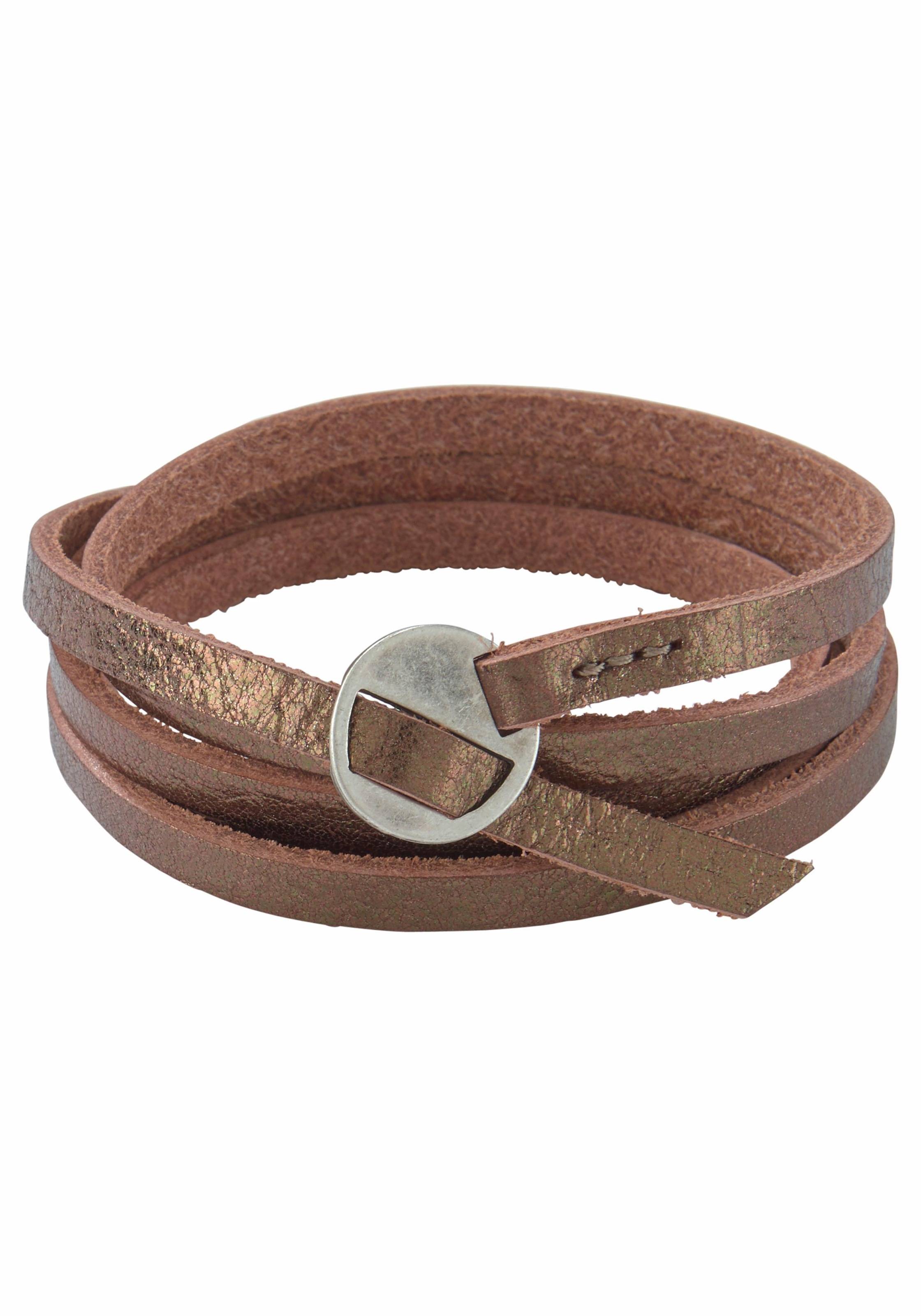 J.Jayz Lederarmband »in Metallic Optik, zum Wickeln«, (1 tlg.) kaufen