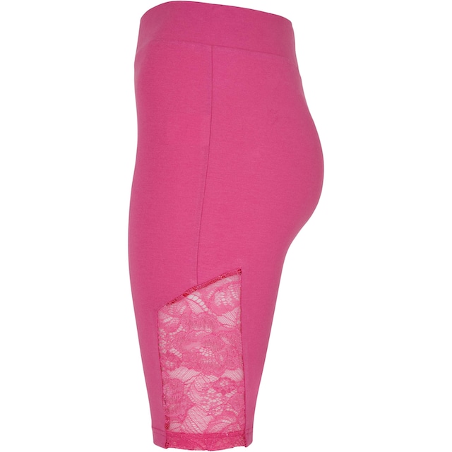 URBAN CLASSICS Stoffhose »Damen Ladies High Waist Lace Inset Cycle Shorts«,  (1 tlg.) online | I\'m walking