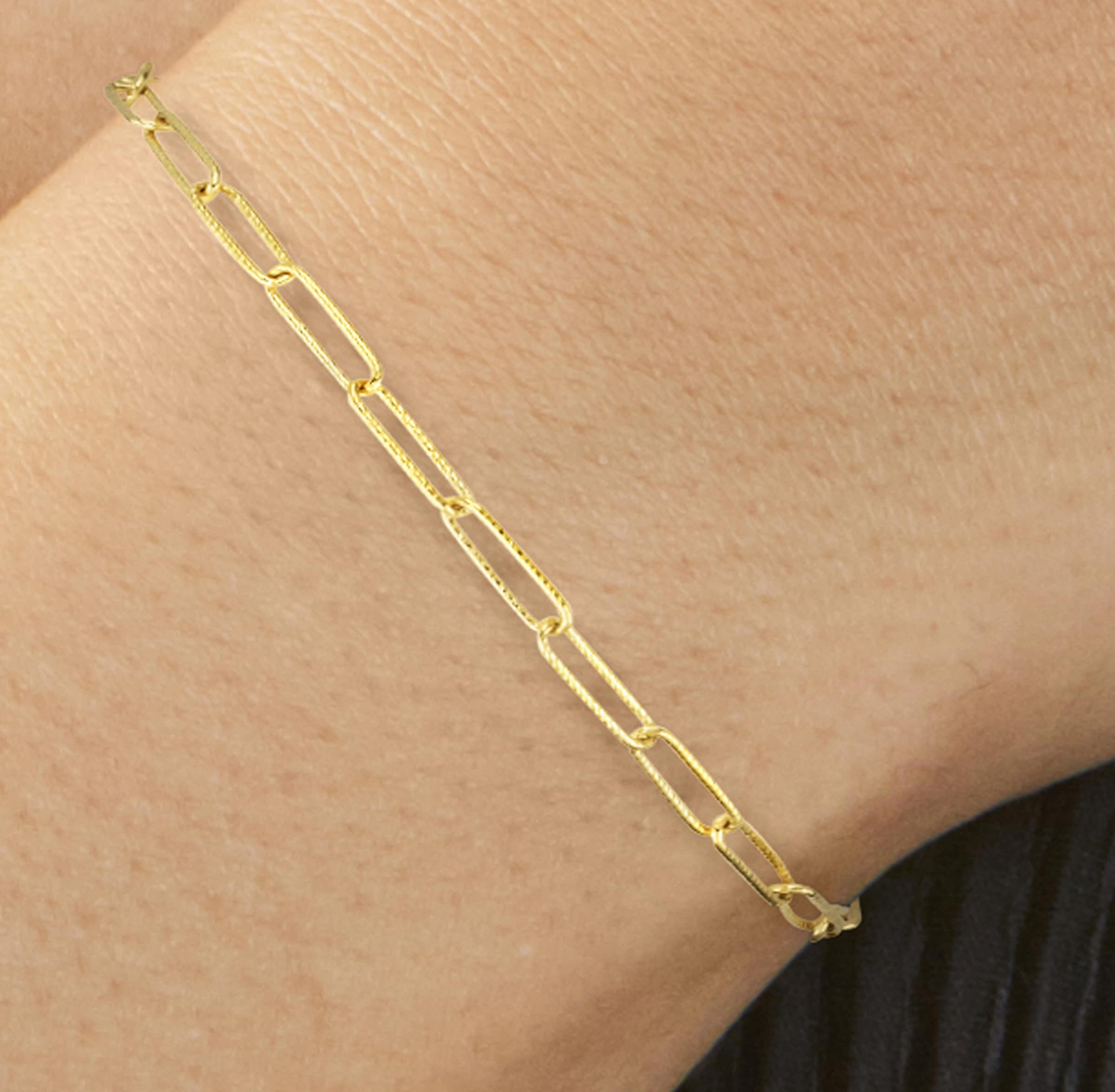 Luigi Merano Armband »lange diamantierte Ankerglieder, Gold 585« im  Onlineshop | I\'m walking