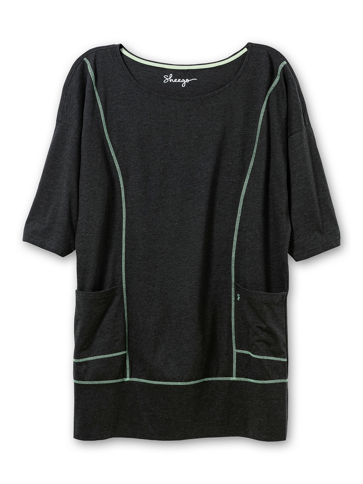 Shirtkleid »Große Größen«, mit Kontrastnähten und Saumbund