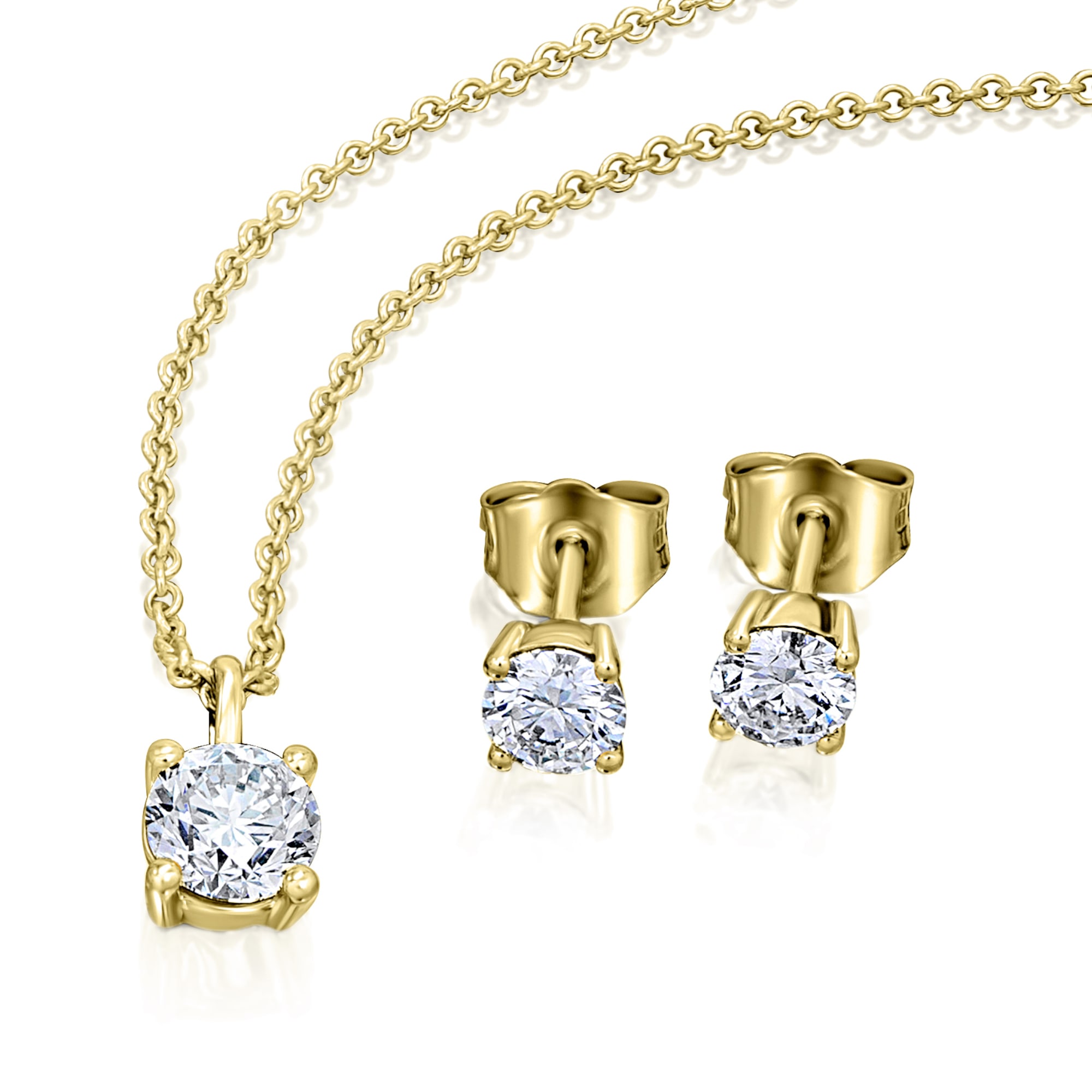 ONE ELEMENT Paar Ohrstecker »0.30 ct Diamant Brillant Ohrringe Ohrstecker  aus 585 Gelbgold«, Damen Gold Schmuck online kaufen | I'm walking