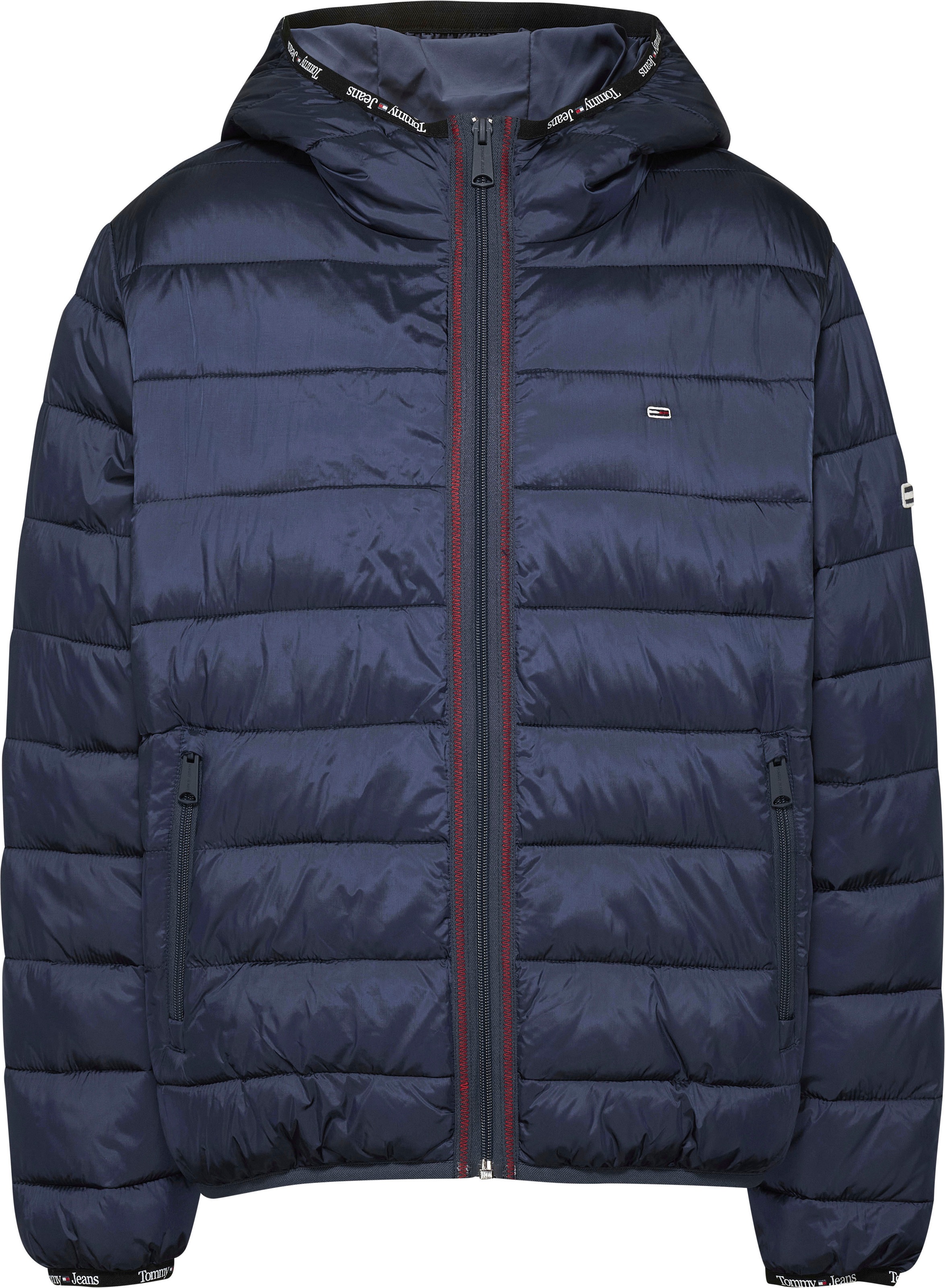 tommy jeans -  Steppjacke "TJW QUILTED TAPE HOODED JACKET", mit Kapuze, mit  Branding-Bündchen