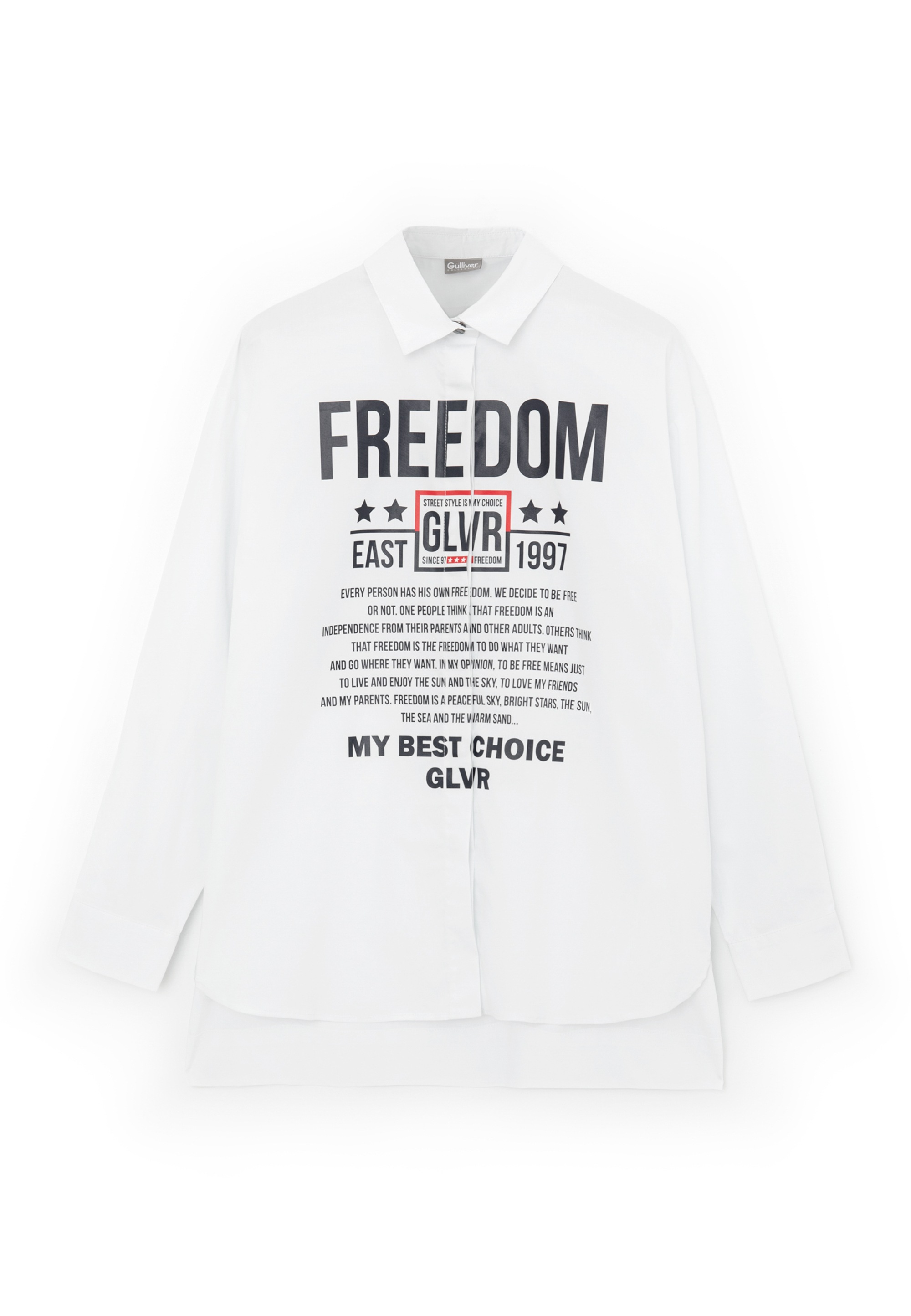 Gulliver Klassische Bluse, mit online verlängerter Rückseite