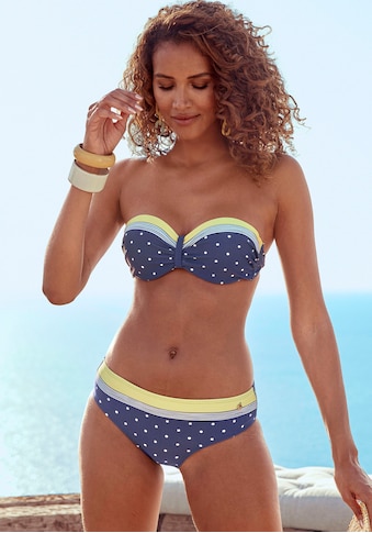LASCANA Bügel-Bandeau-Bikini-Top »Monri«, mit kontrastfarbenem Detail kaufen