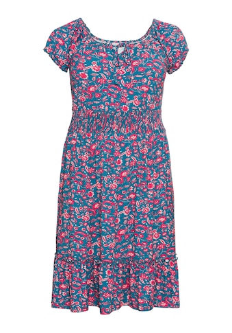 sheego by Joe Browns Sommerkleid »Große Größen«, mit Blumendruck und Carmenausschnitt kaufen