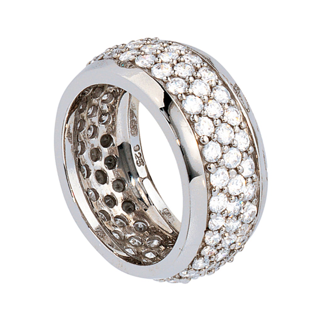 JOBO Silberring breit 925 Silber mit Zirkonia JOBO Silberring breit 925 Silber mit Zirkonia