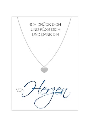 HERZ-KARTE Silberkette »von Herzen«, Ankerkette rhodiniert mit Herz 925/- Sterlingsilber kaufen