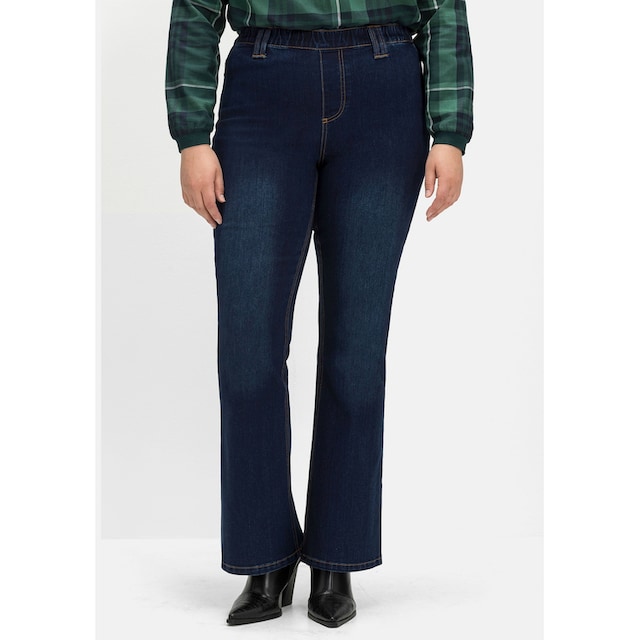 Sheego Bootcut-Jeans »Große Größen«, mit Gummibund und Kontrastnähten  kaufen