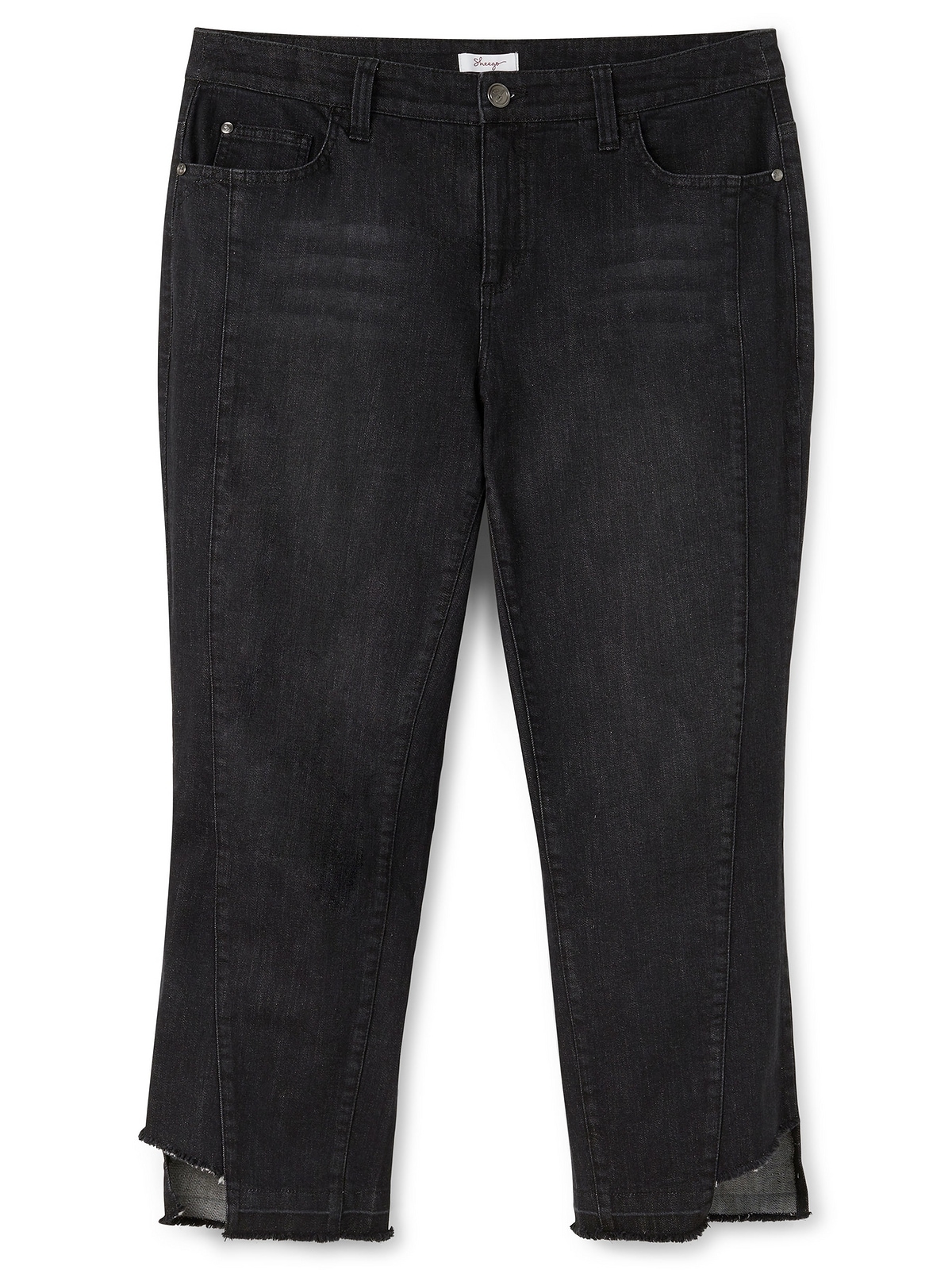 Sheego Stretch-Jeans »Große Größen«, mit Cut-out und Fransen am Saum  bestellen