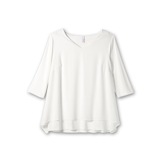 Sheego 3/4-Arm-Shirt »Große Größen«, mit Chiffon-Oberteil kaufen