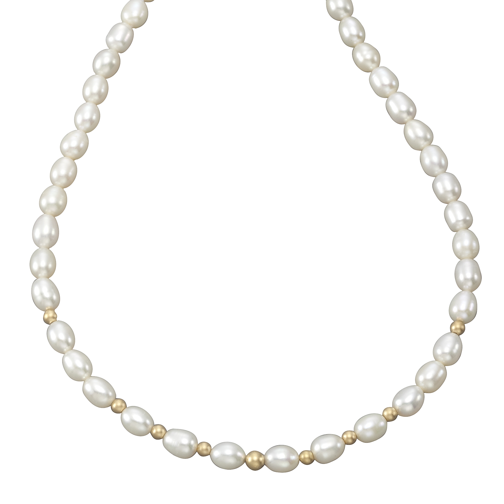 Vivance Collierkettchen Perlen Goldkugeln« walking weiß »585 bestellen | 7-7,5mm Gold I\'m