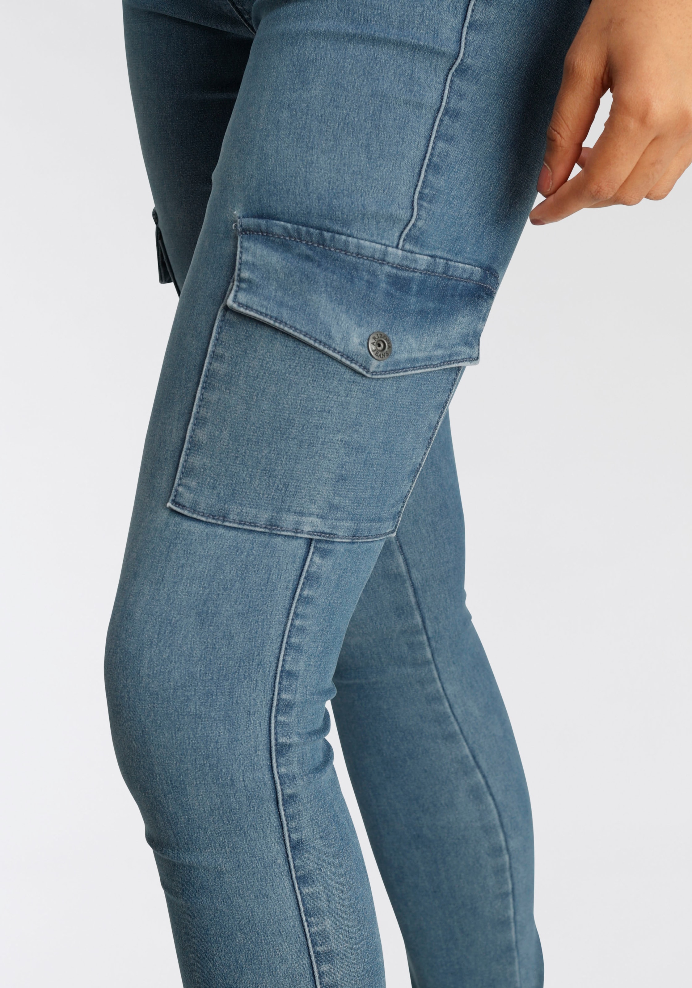 Arizona Skinny-fit-Jeans »Ultra Stretch«, High Waist mit Cargotaschen  kaufen | I'm walking