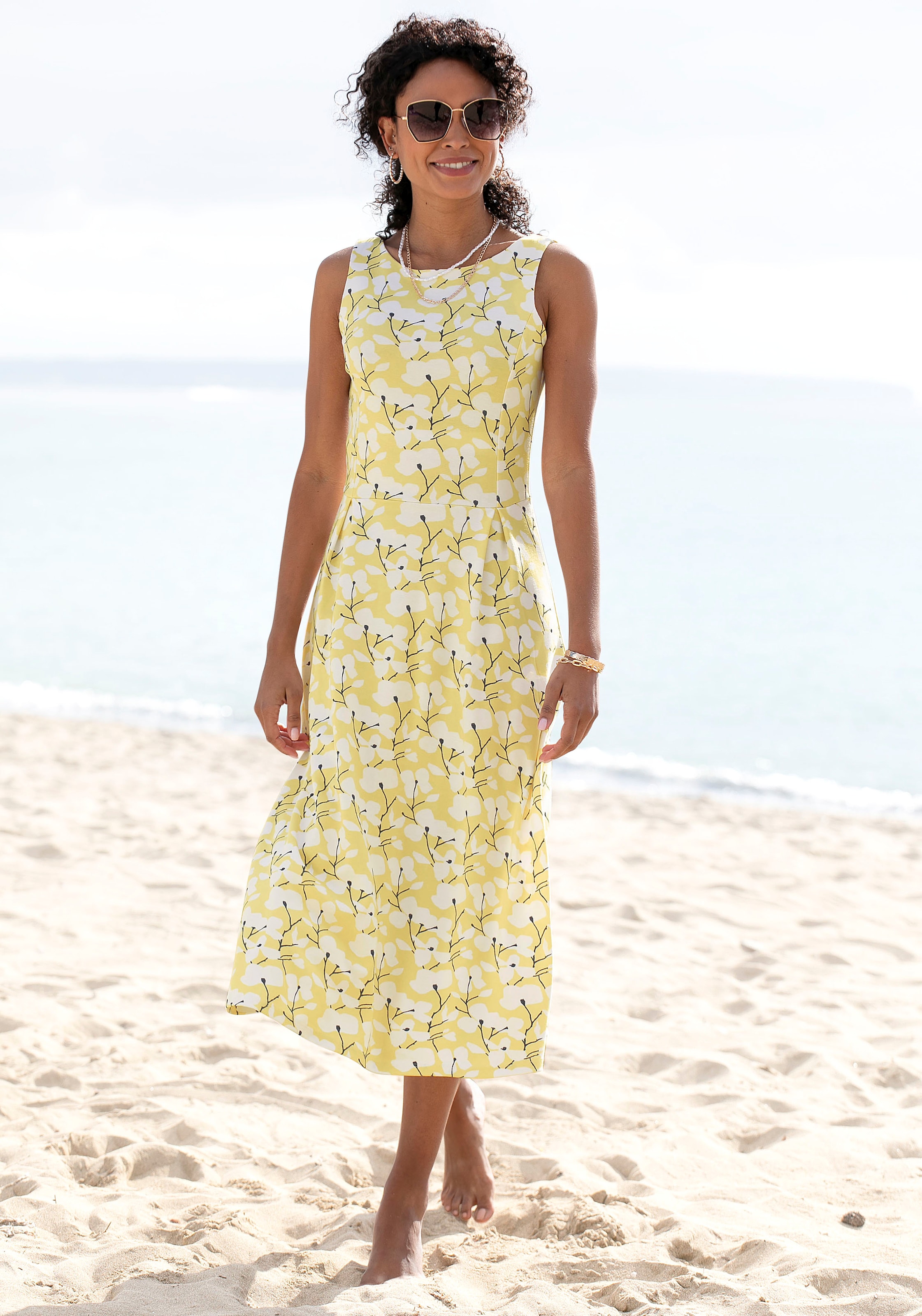 Beachtime Sommerkleid, mit Blumendruck, Strandmode, Strandbekleidung  shoppen
