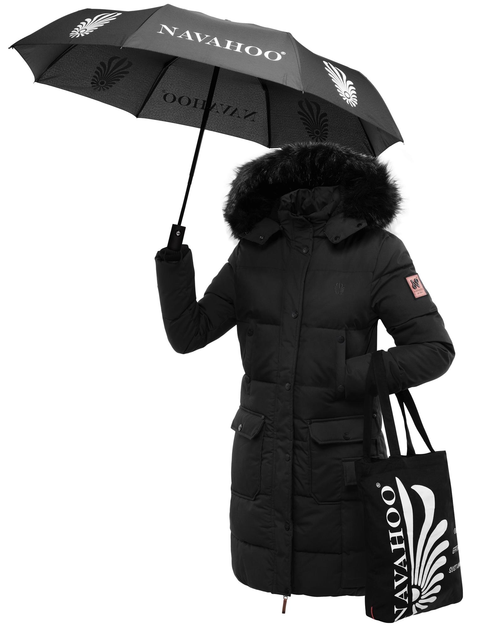 Navahoo Wintermantel »Cosimaa«, Warmer Damen Parka inkl. Einkaufstasche und  Regenschirm bestellen | I'm walking