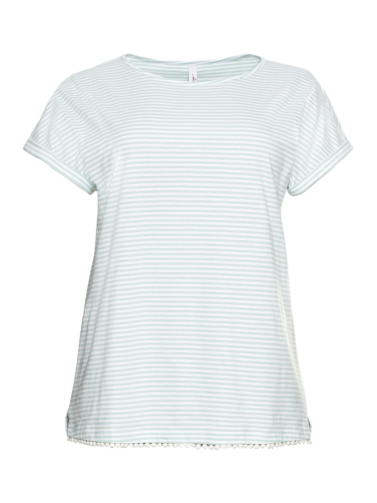 Sheego Oversize-Shirt »Große Größen«, Ringeln Dekokante und garngefärbten am kaufen Saum mit