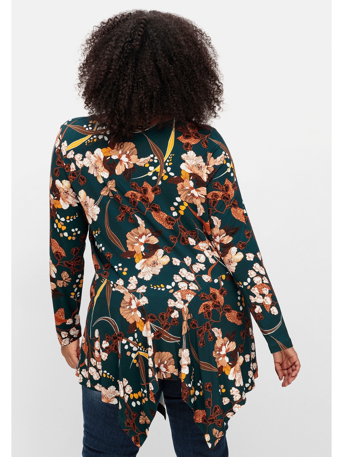 kaufen floralem Zipfelshirt I\'m mit walking online sheego in Alloverdruck A-Linie, by Browns Größen«, Joe »Große |