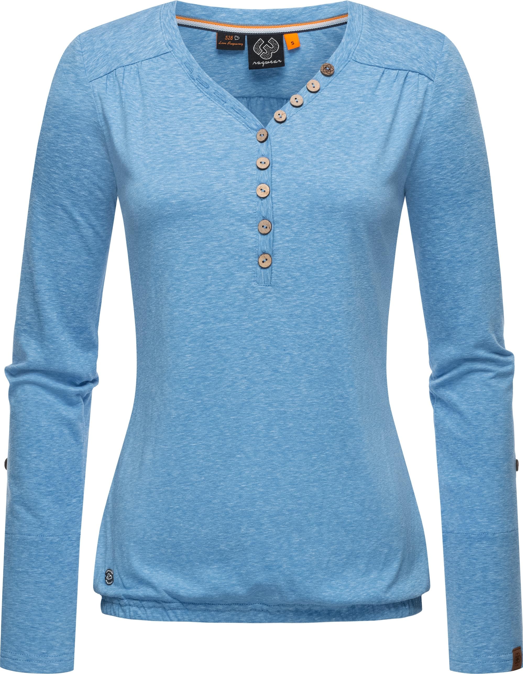 I\'m Damen | Longsleeve Ragwear Stylisches Knöpfen walking mit Melange«, kaufen Langarmshirt »Pinchi online