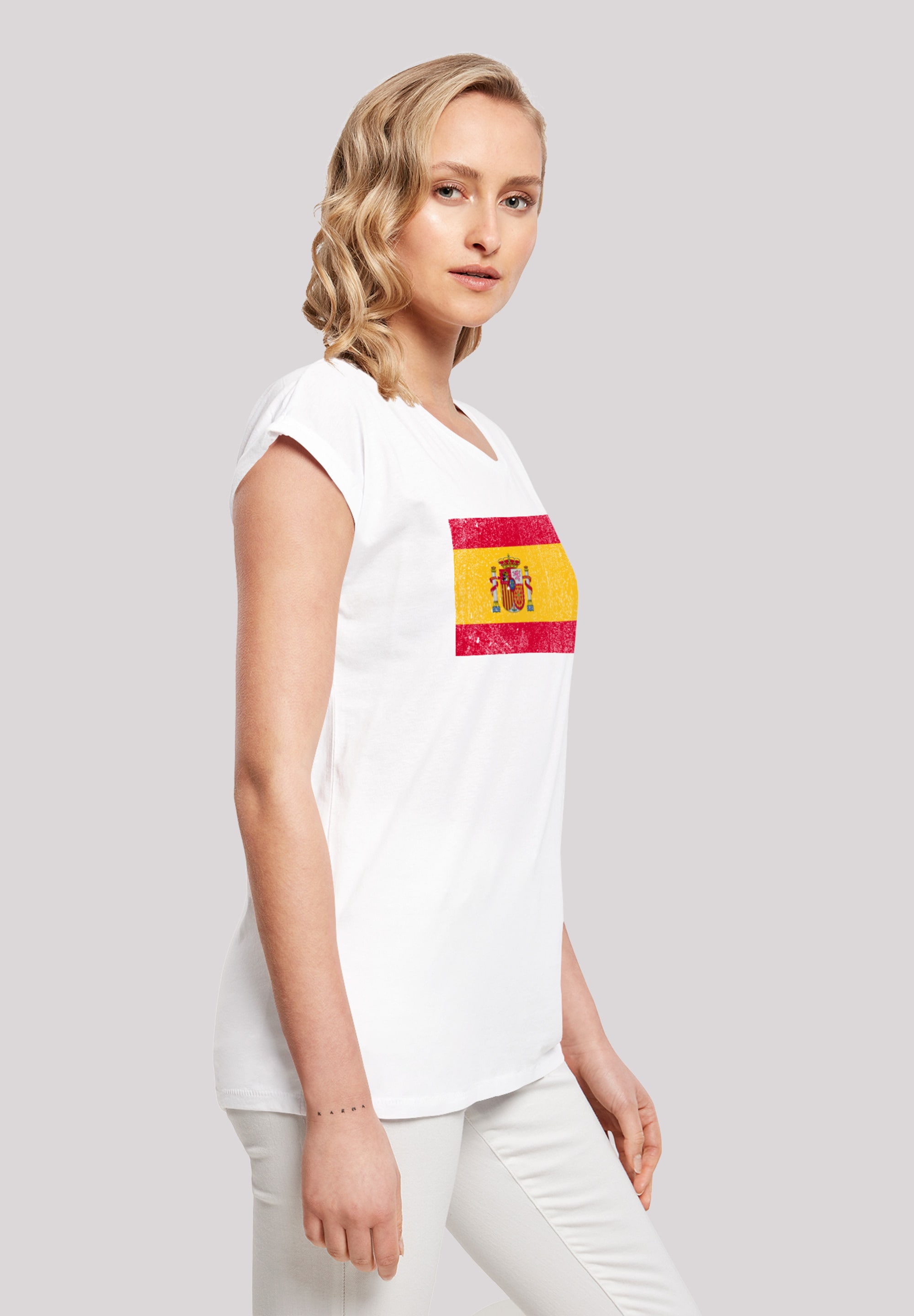 »Spain Print T-Shirt Spanien distressed«, Flagge bestellen F4NT4STIC