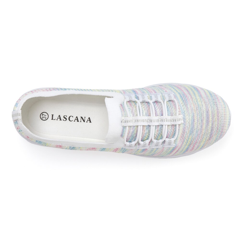 LASCANA Sneaker, Slipper, Halbschuh, zum Reinschlüpfen, leichtes Meshmaterial VEGAN