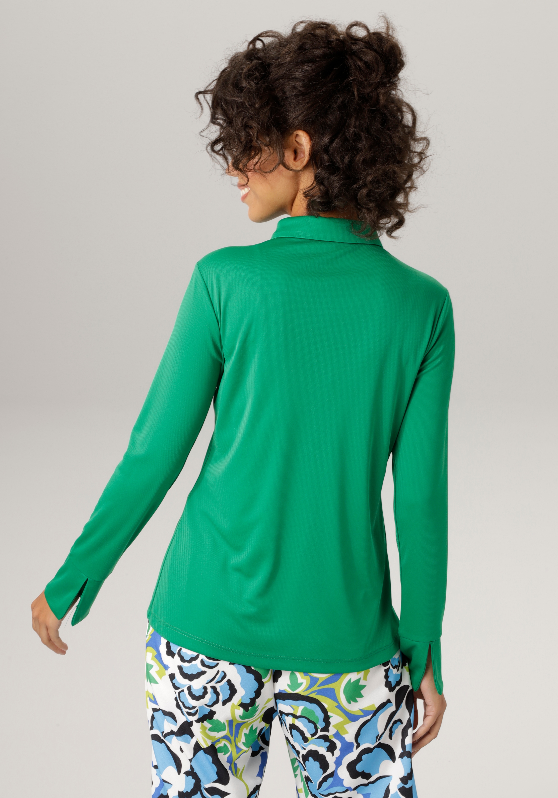 bestellen Hemdbluse, | in I\'m strukturierter walking Aniston Jersey-Crepé-Qualität CASUAL
