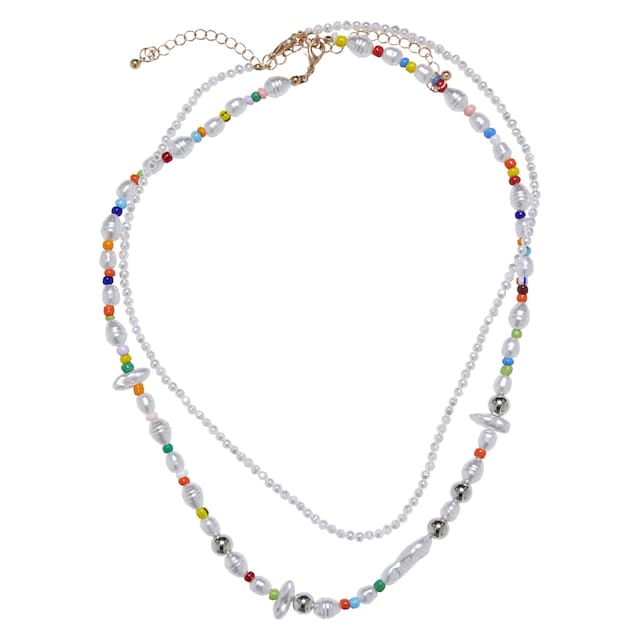 URBAN CLASSICS Edelstahlkette »Accessoires Various Pearl Layering Necklace  2-Pack« bestellen | I\'m walking