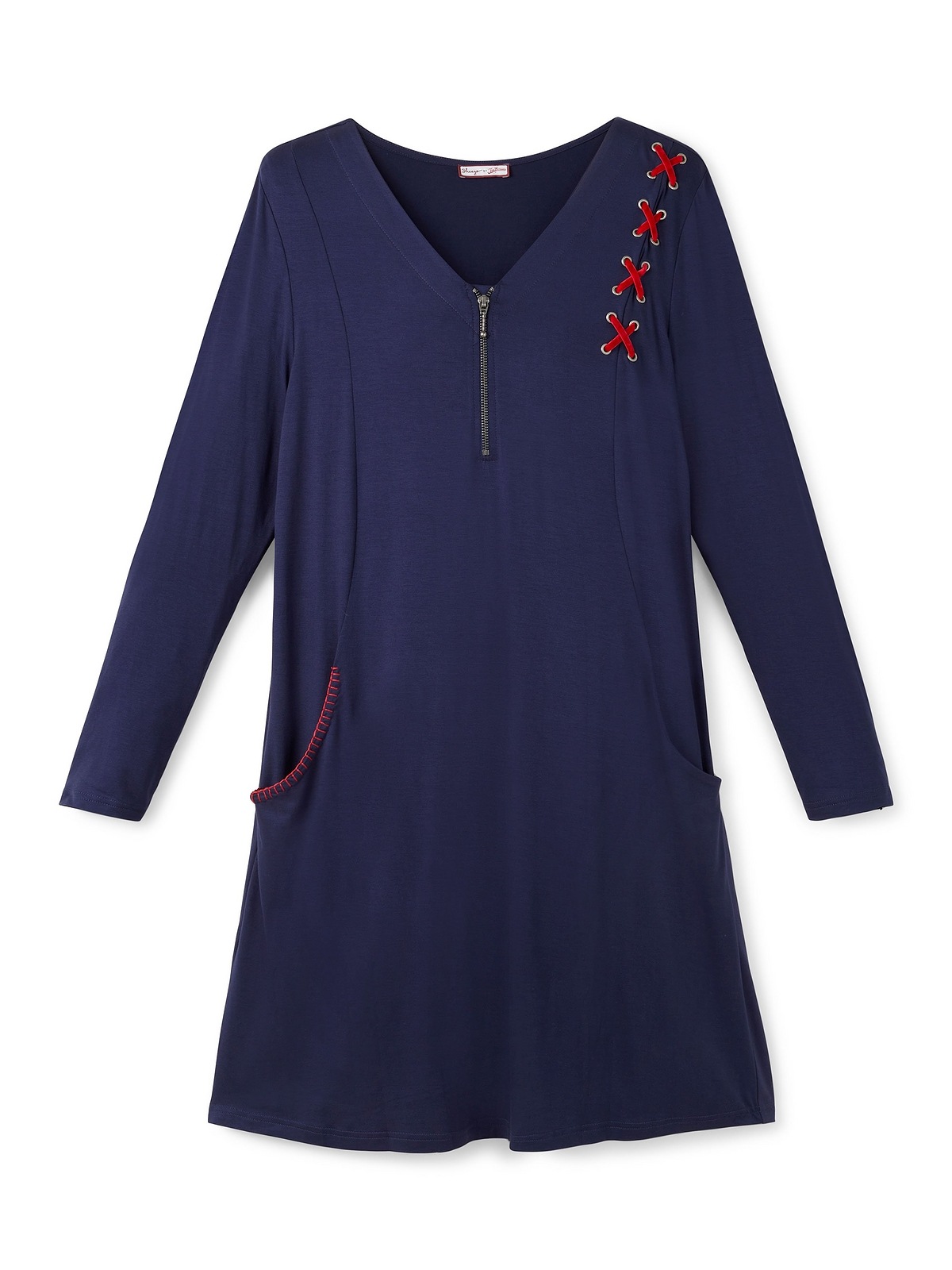 sheego by Joe Browns Midikleid »Jerseykleid«, mit Schnürung und Reißverschluss kaufen