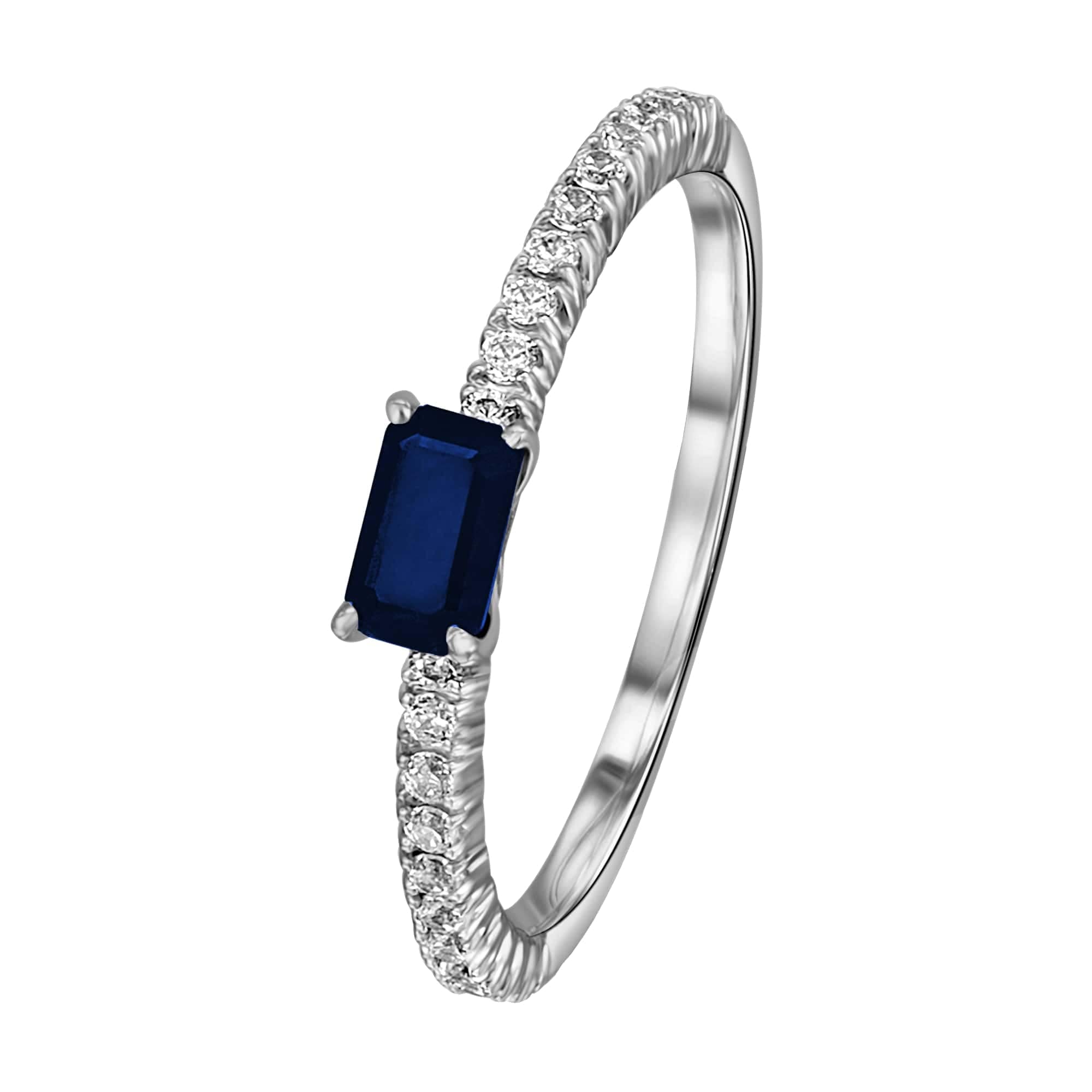 ONE ELEMENT Diamantring »0,18 ct Diamant Brillant Safir Ring aus 585  Weißgold«, Damen Gold Schmuck online kaufen | I\'m walking