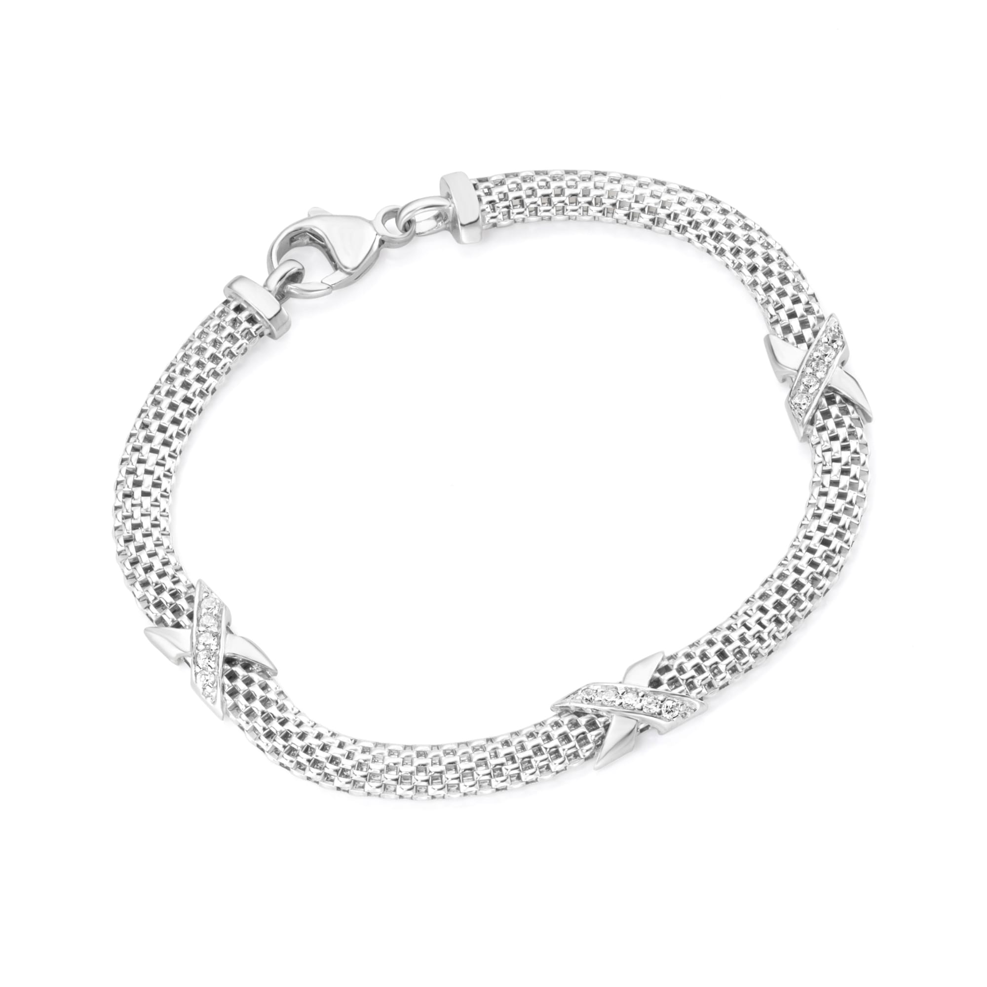 Smart Jewel Armband »edel walking | Steinen, I\'m 925« online Silber Zirkonia mit kaufen