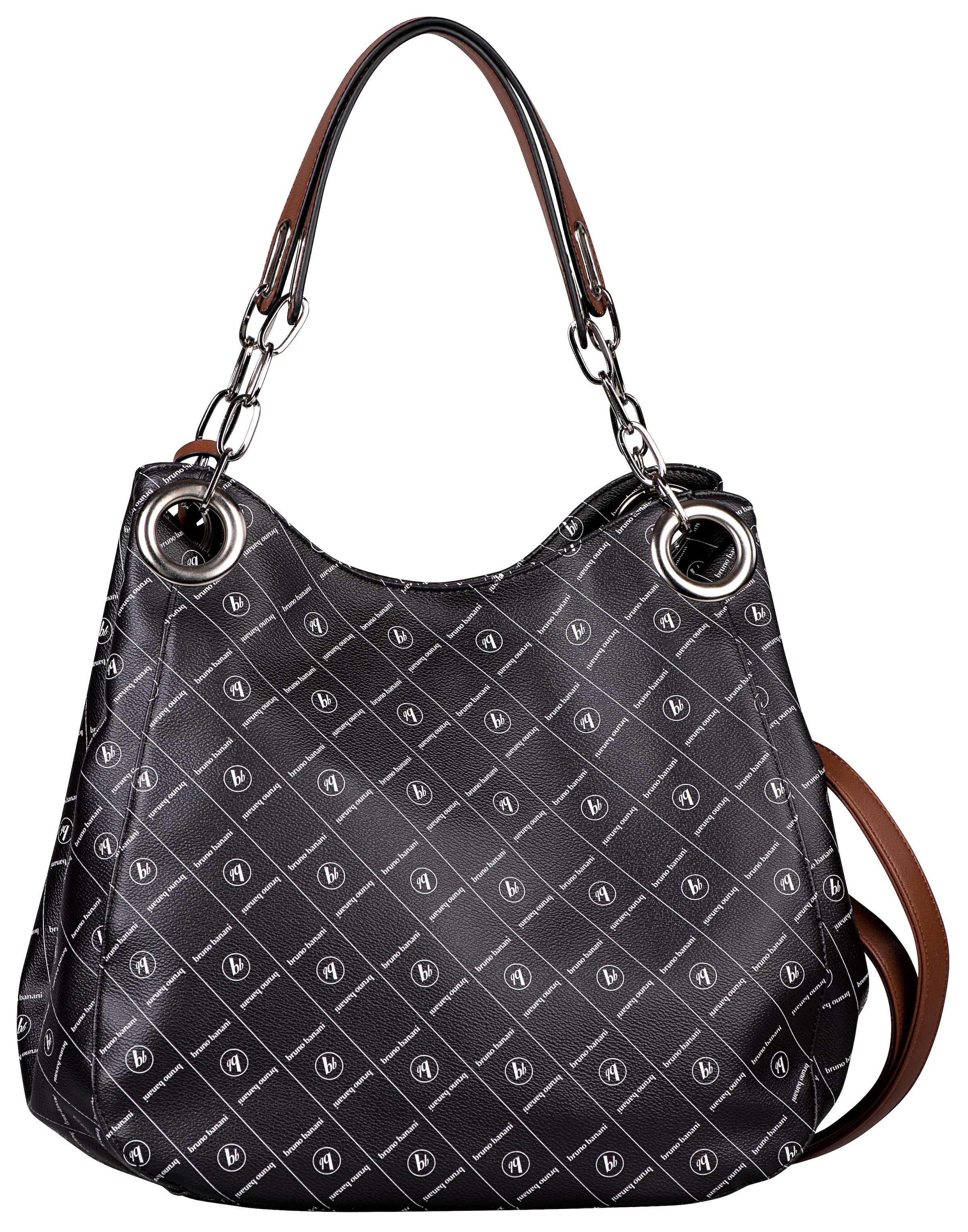 Logo Print Hobo Bag by Bruno Banani