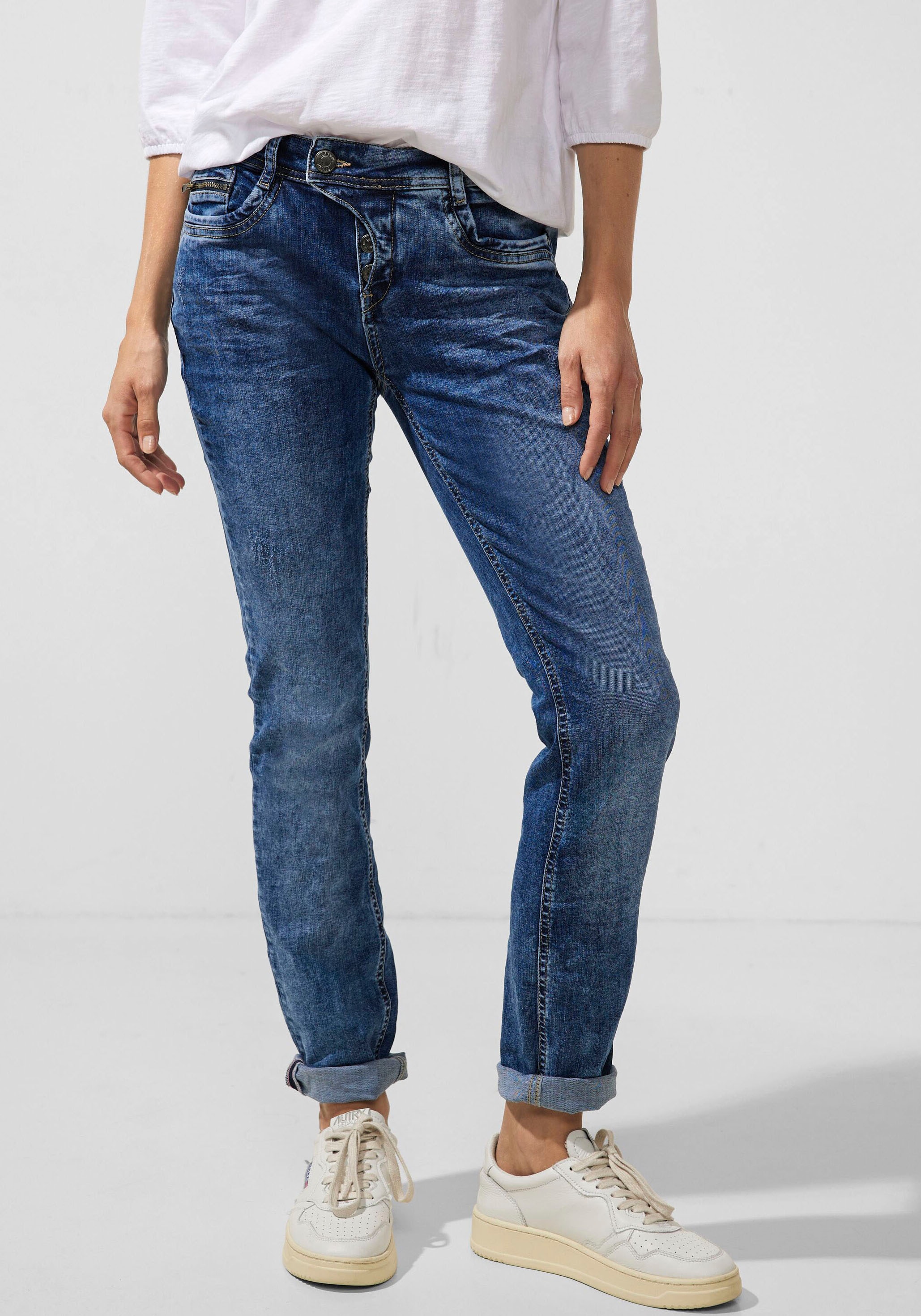 STREET ONE Comfort-fit-Jeans, | Used-Optik I\'m in moderner walking kaufen online