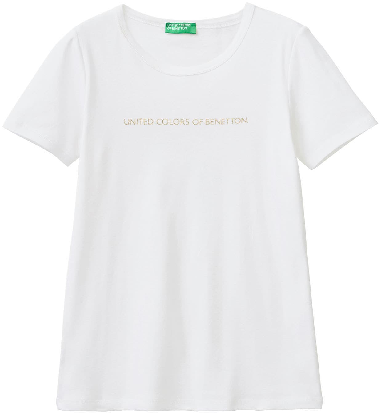 United Colors of Benetton T-Shirt, (1 tlg.), mit glitzerndem Druck  bestellen | I\'m walking